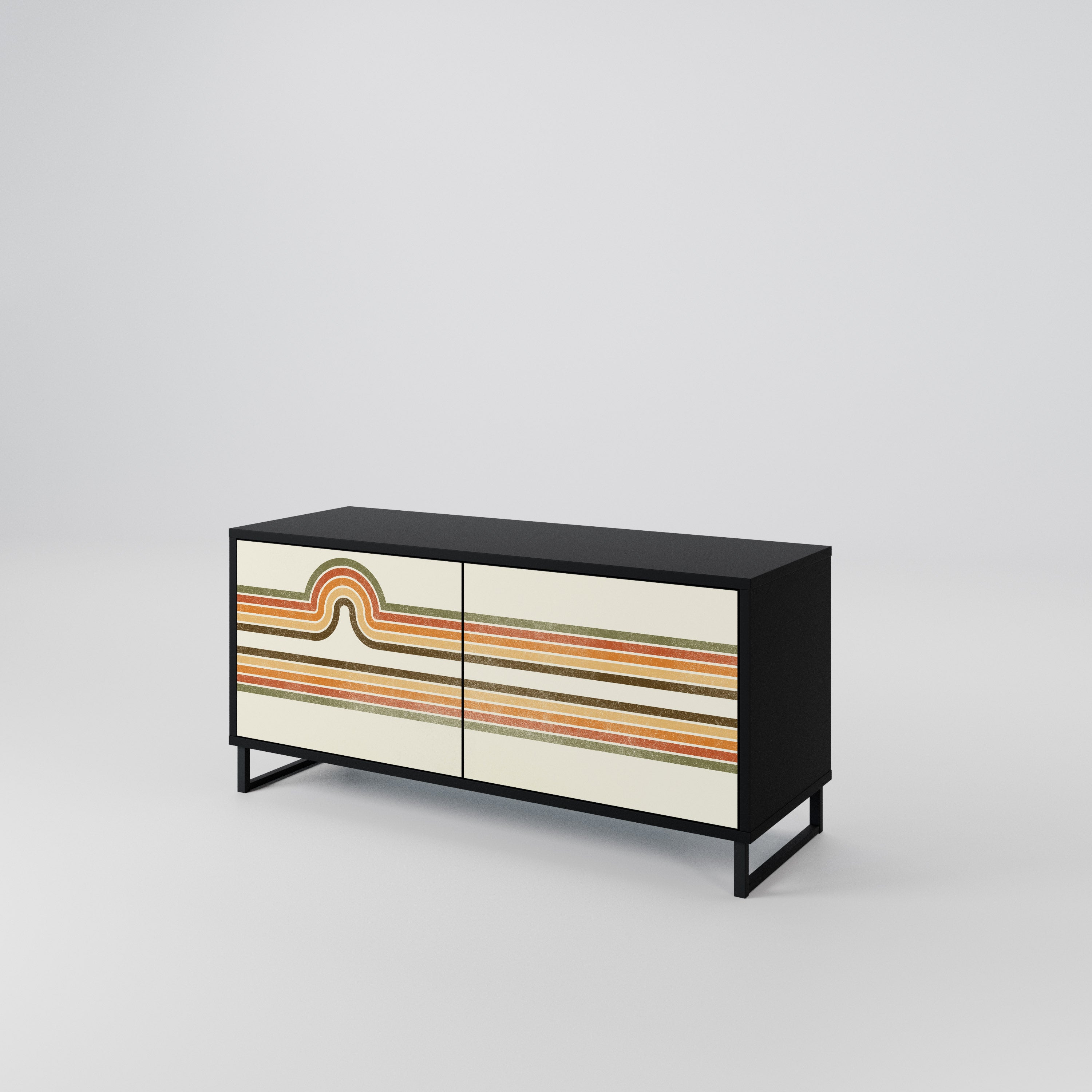 EXCEPTIONAL STREAM Mueble de TV Compacto de 2 puertas