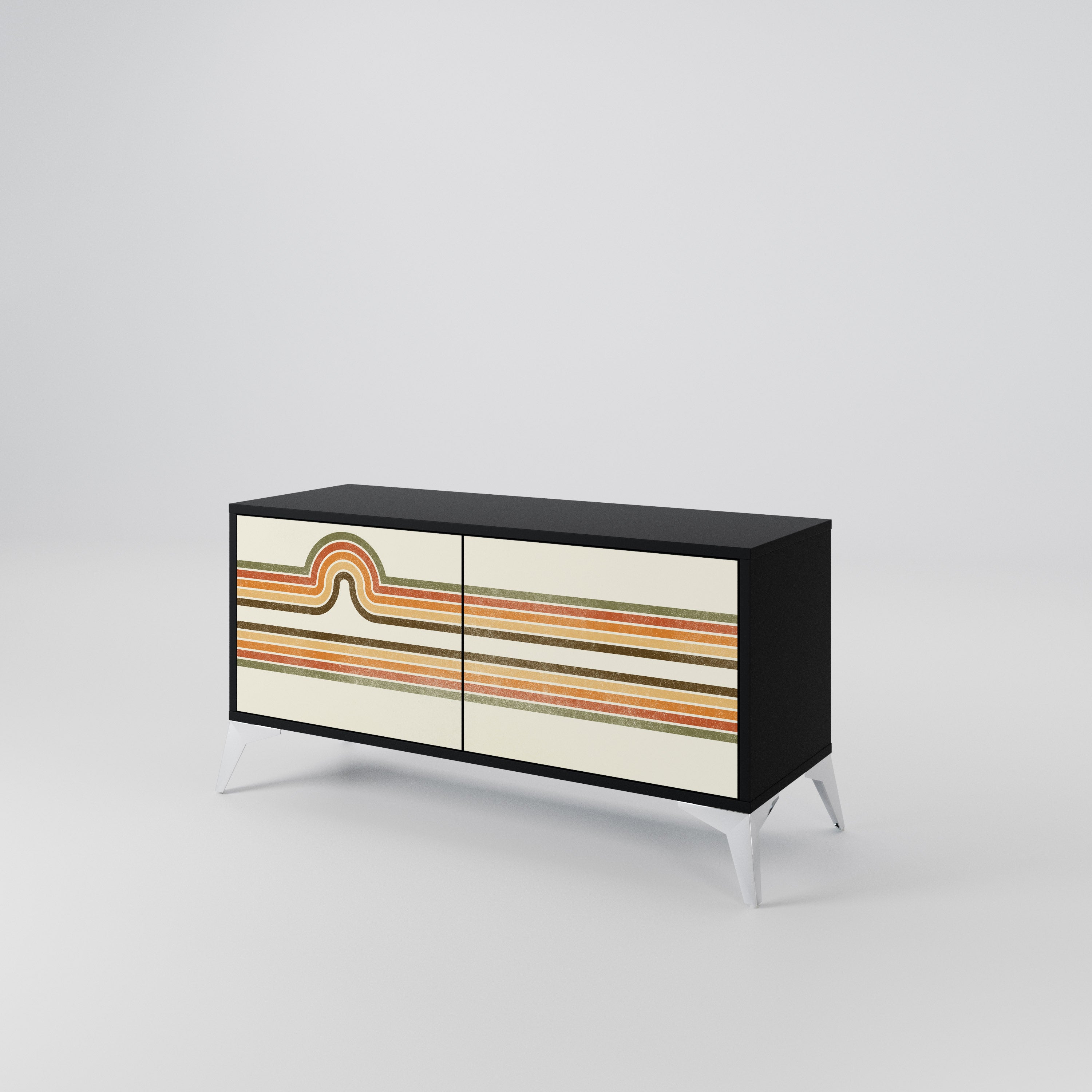 EXCEPTIONAL STREAM Mueble de TV Compacto de 2 puertas