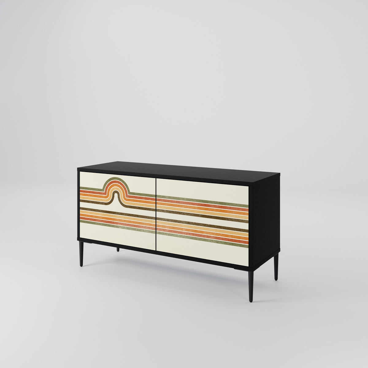 EXCEPTIONAL STREAM Mueble de TV Compacto de 2 puertas