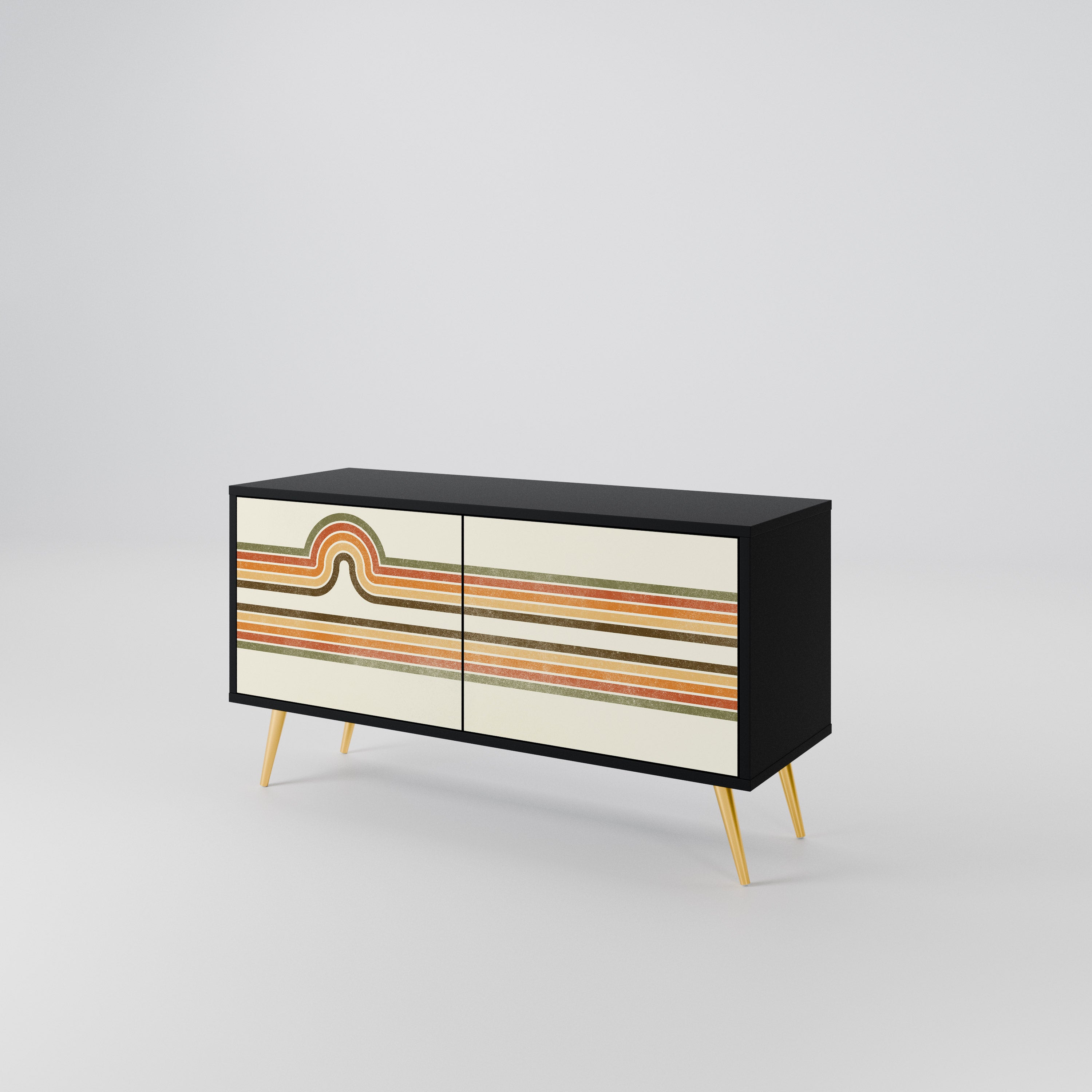 EXCEPTIONAL STREAM Mueble de TV Compacto de 2 puertas