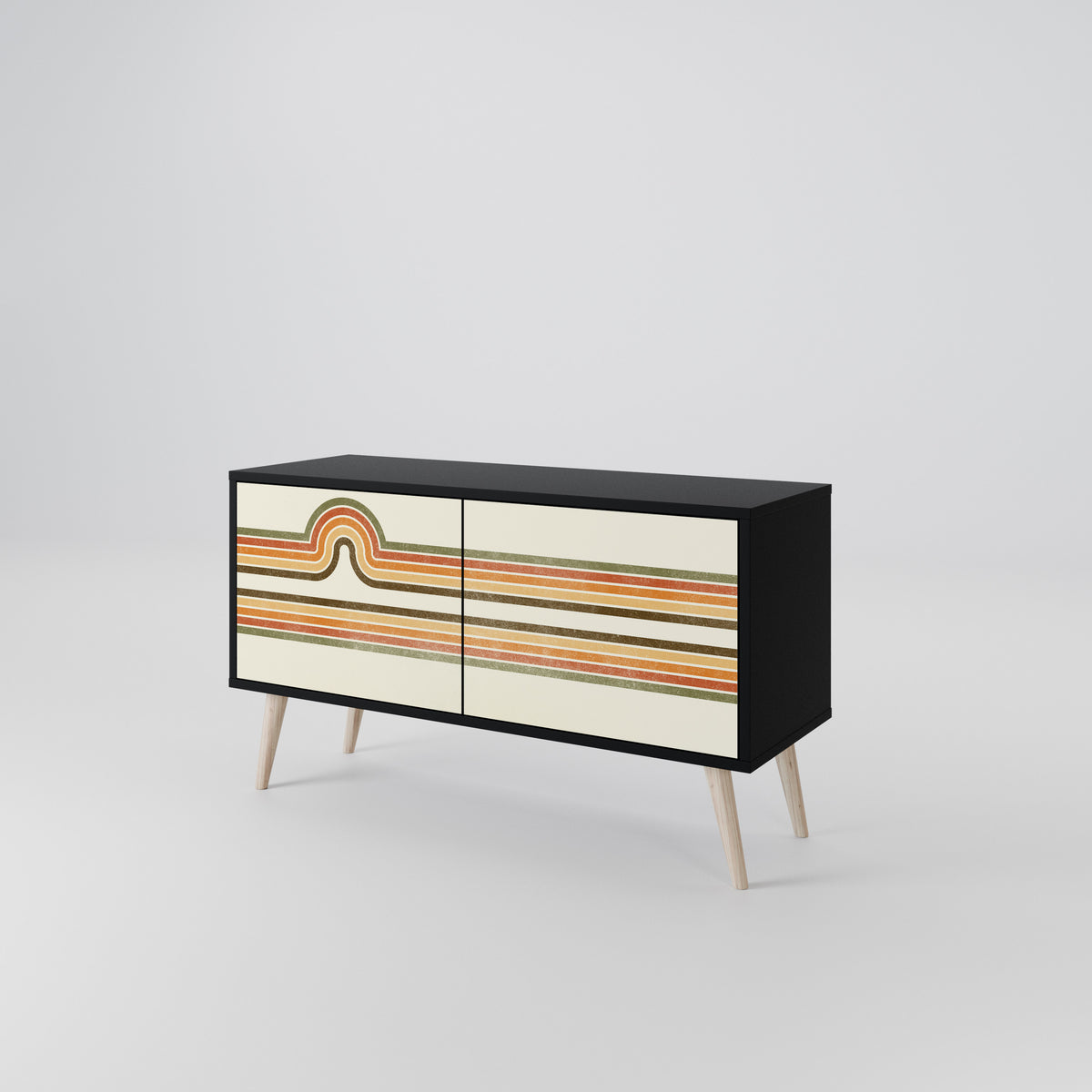 EXCEPTIONAL STREAM Mueble de TV Compacto de 2 puertas