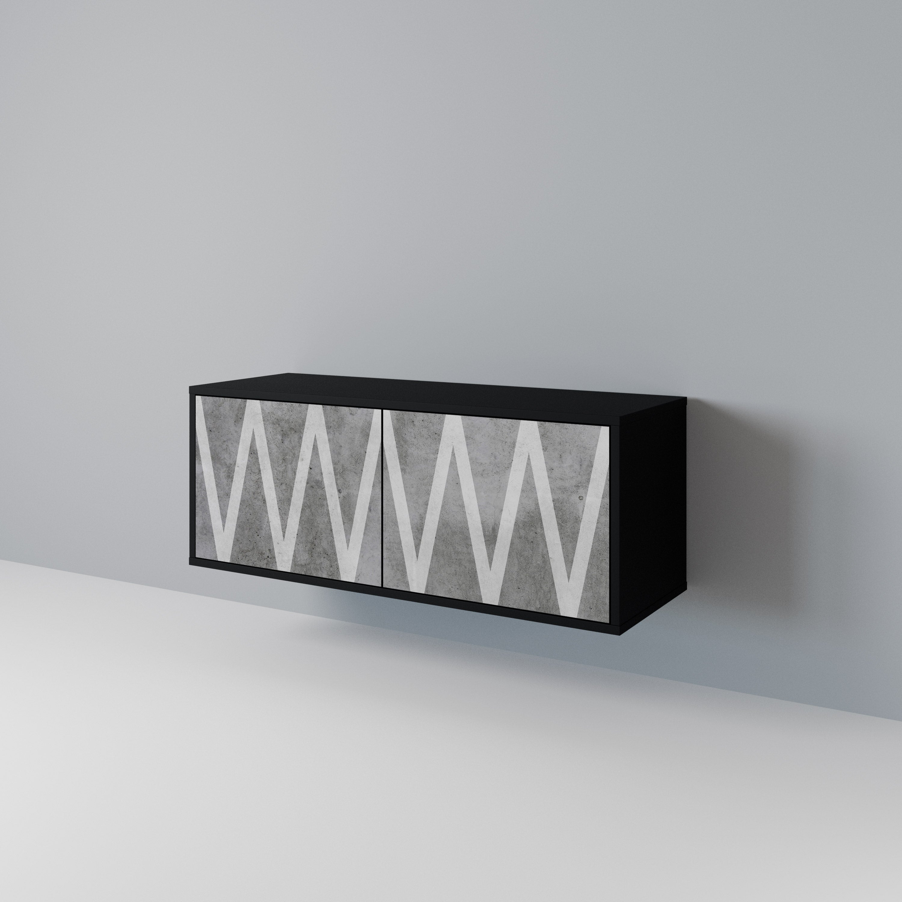 SOLID ZIG ZAG Mueble de TV Compacto de 2 puertas