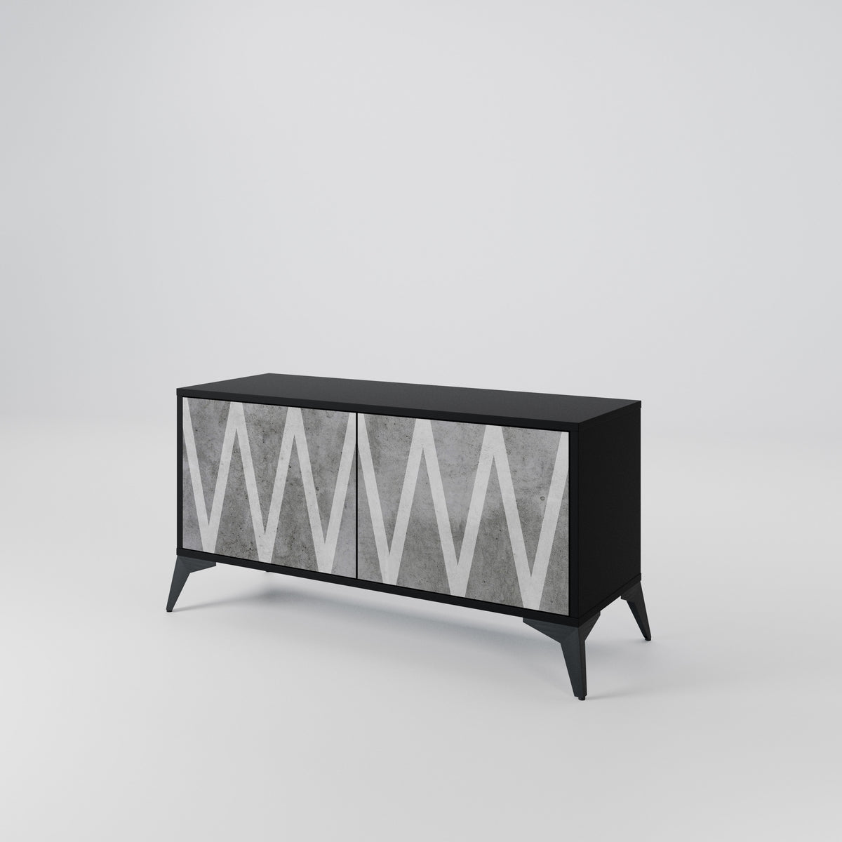SOLID ZIG ZAG Mueble de TV Compacto de 2 puertas