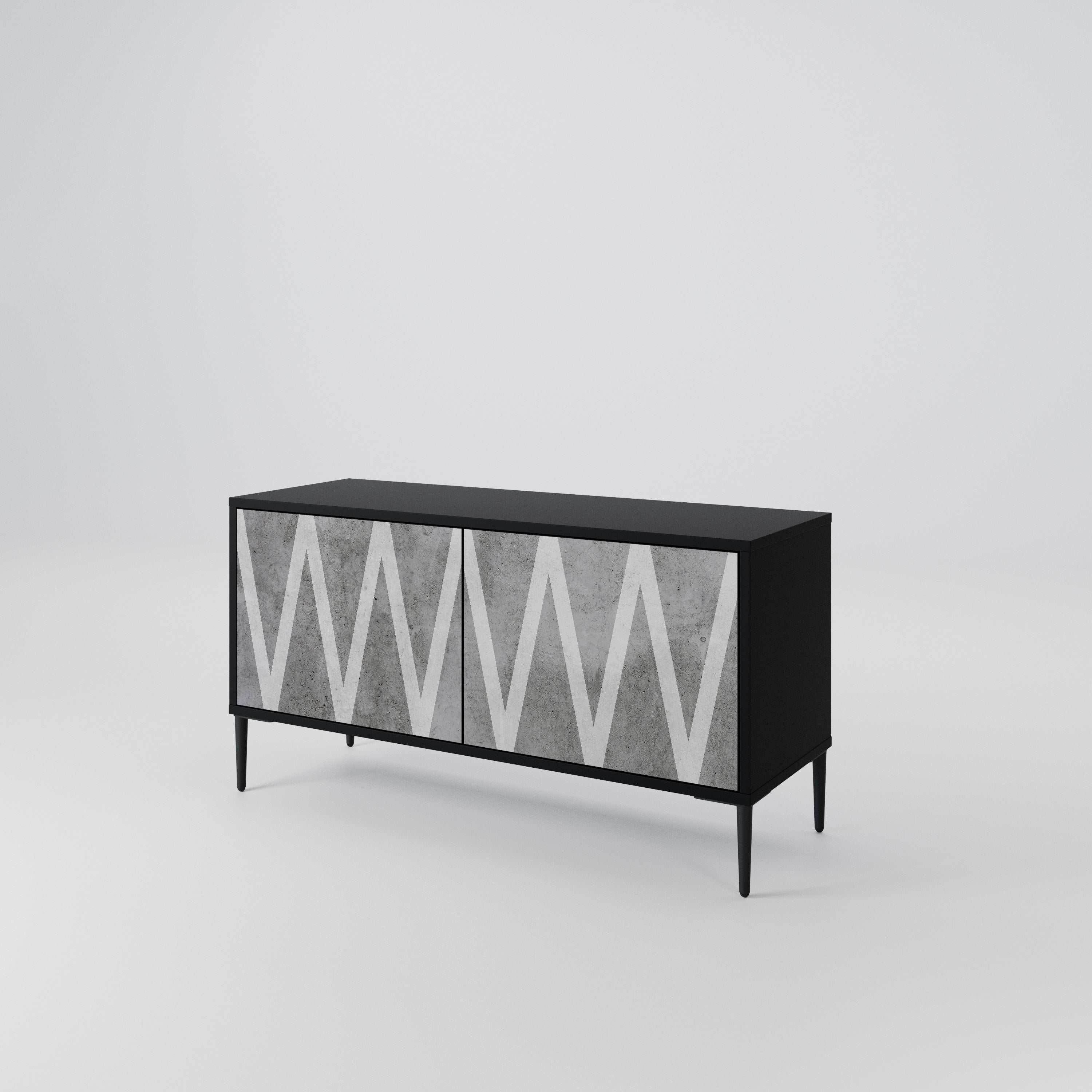 SOLID ZIG ZAG Mueble de TV Compacto de 2 puertas