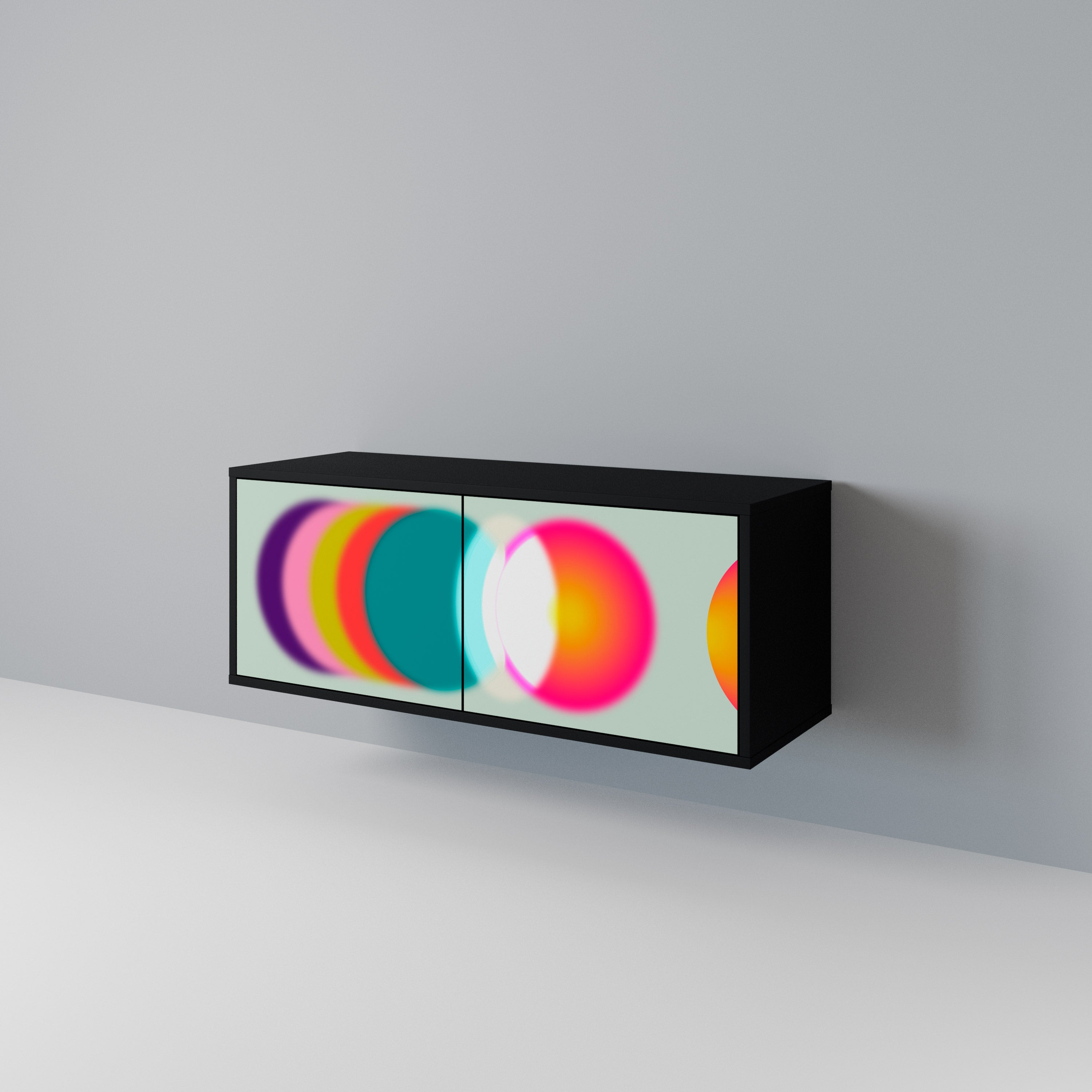 SYMPHONY OF COLORS Mueble de TV Compacto de 2 puertas