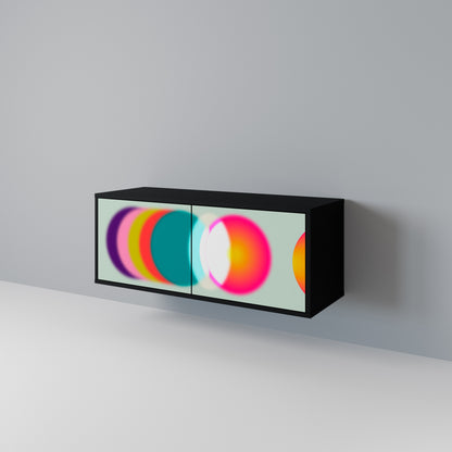 SYMPHONY OF COLORS Mueble de TV Compacto de 2 puertas
