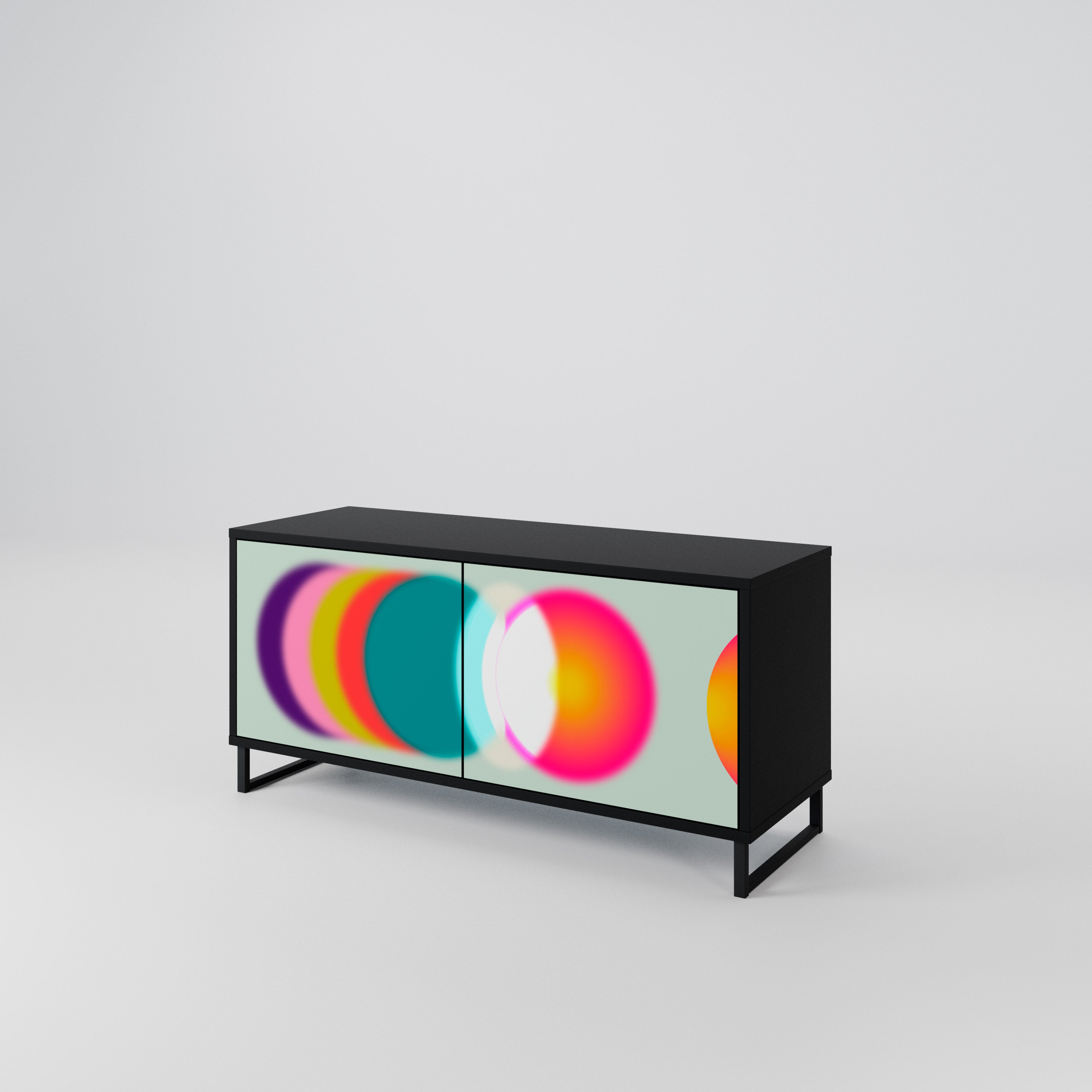 SYMPHONY OF COLORS Mueble de TV Compacto de 2 puertas