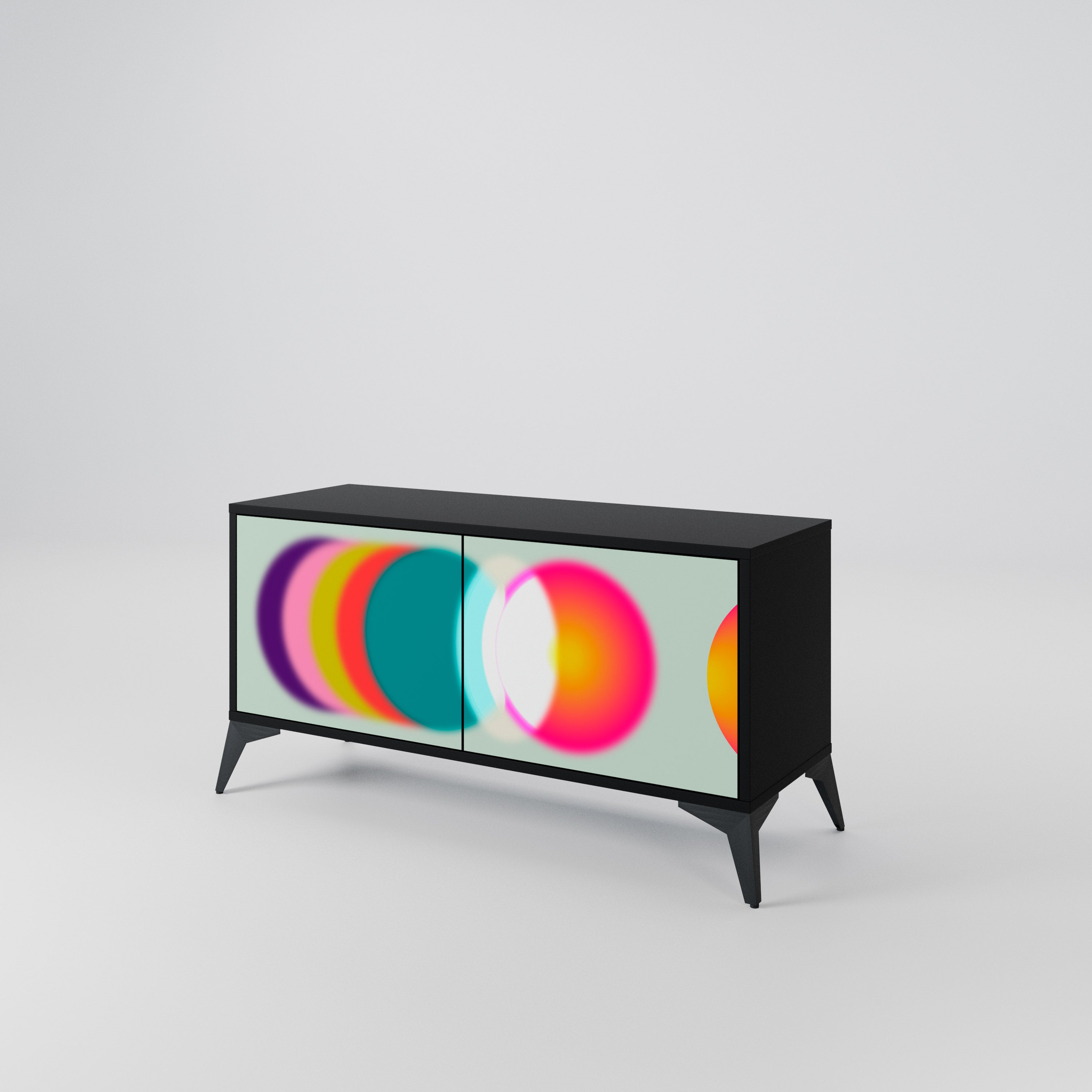 SYMPHONY OF COLORS Mueble de TV Compacto de 2 puertas