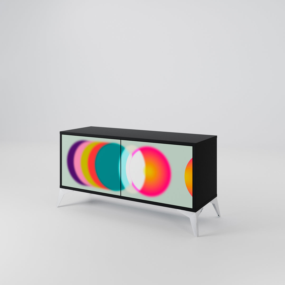 SYMPHONY OF COLORS Mueble de TV Compacto de 2 puertas