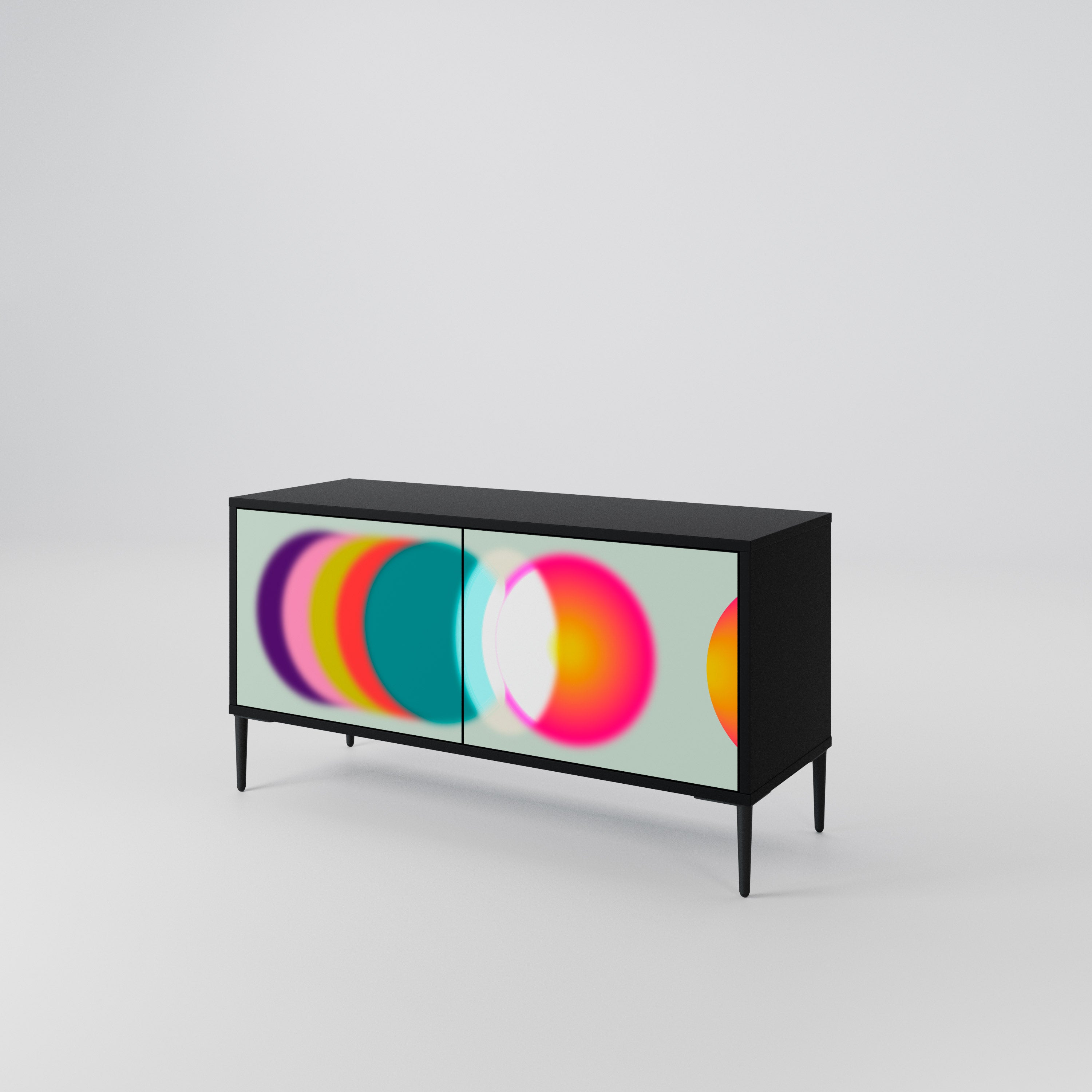 SYMPHONY OF COLORS Mueble de TV Compacto de 2 puertas