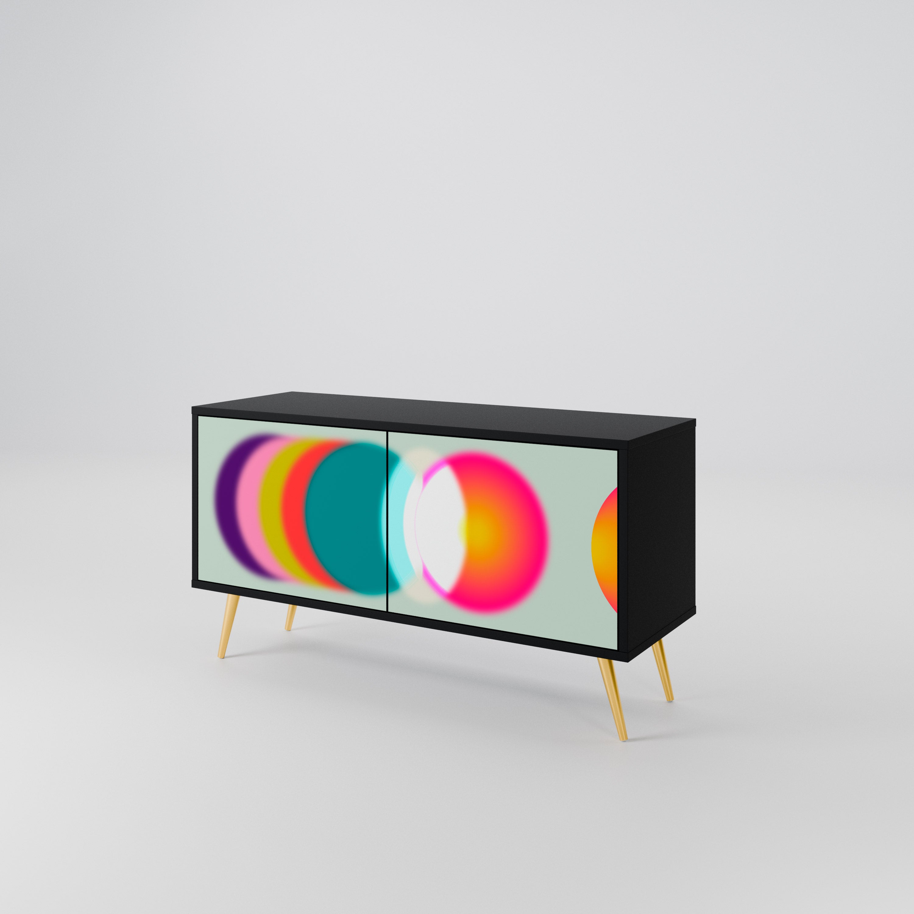 SYMPHONY OF COLORS Mueble de TV Compacto de 2 puertas