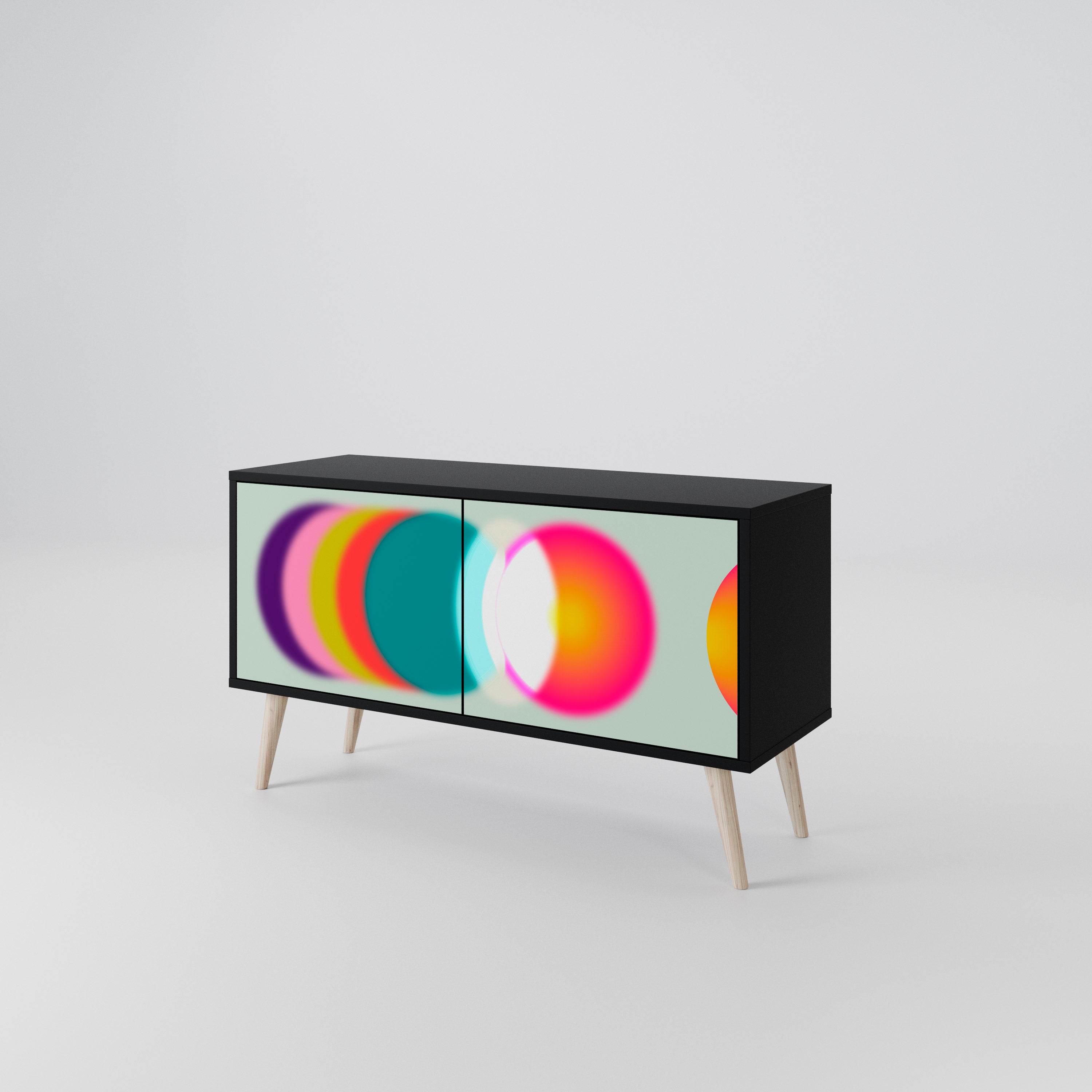 SYMPHONY OF COLORS Mueble de TV Compacto de 2 puertas