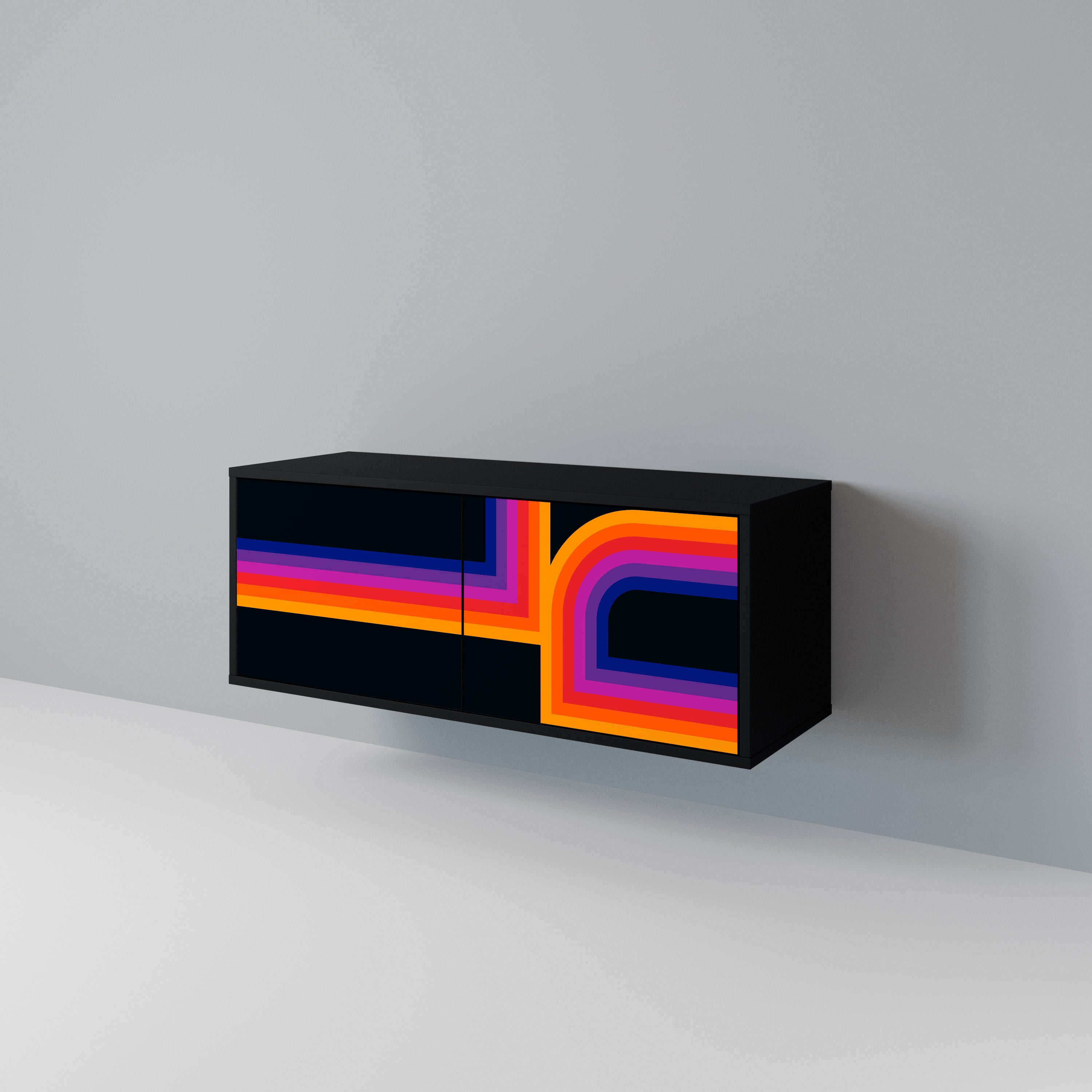 BLINDED BY THE LIGHTS Mueble de TV Compacto de 2 puertas