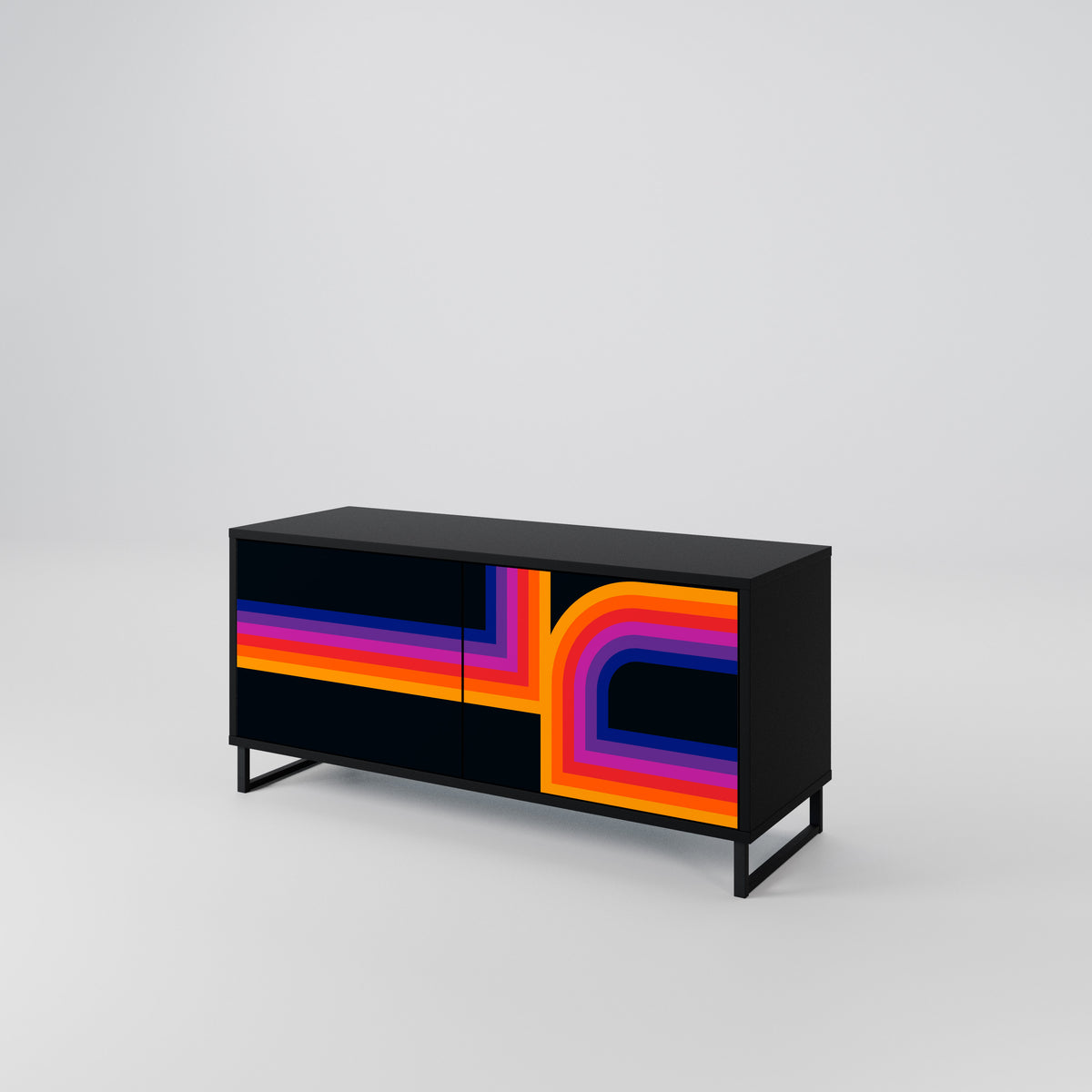BLINDED BY THE LIGHTS Mueble de TV Compacto de 2 puertas