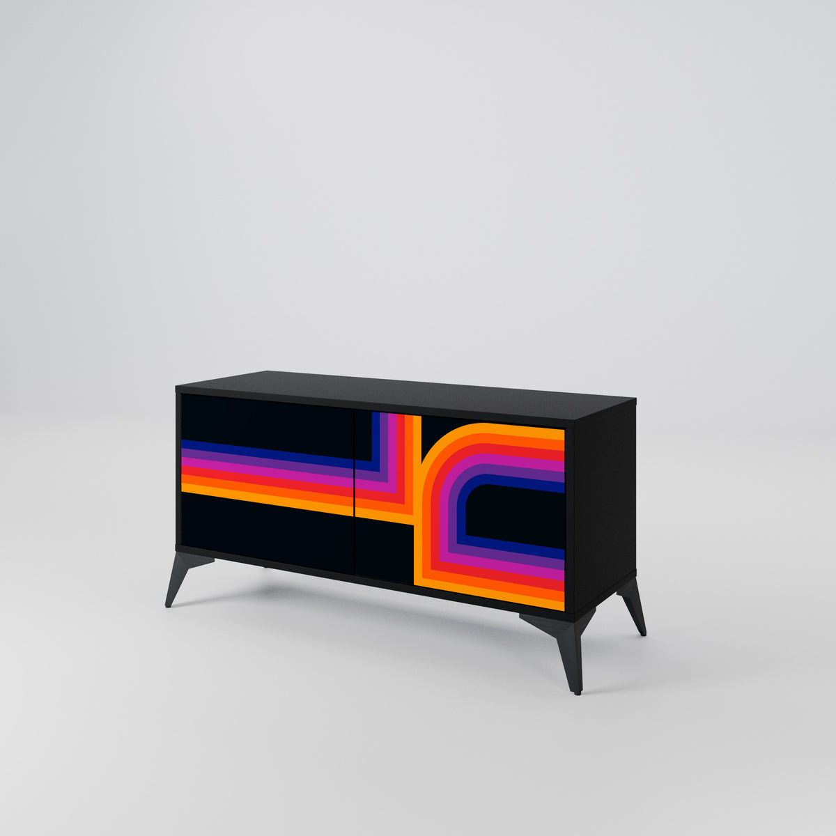 BLINDED BY THE LIGHTS Mueble de TV Compacto de 2 puertas
