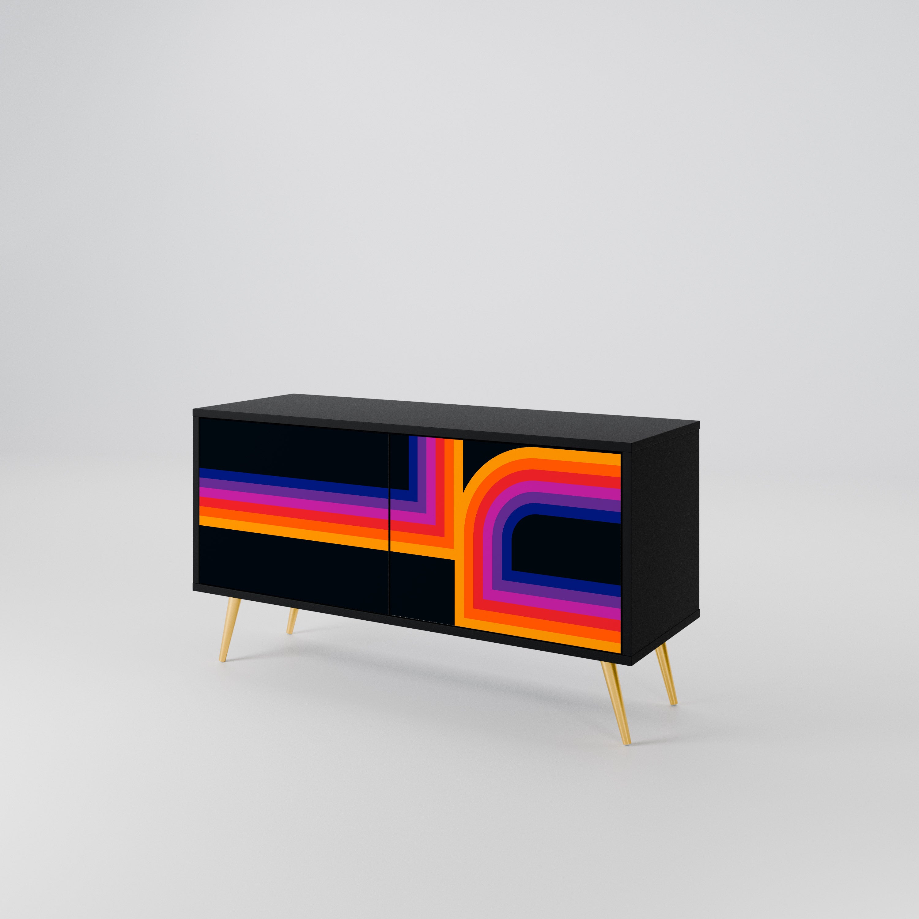 BLINDED BY THE LIGHTS Mueble de TV Compacto de 2 puertas