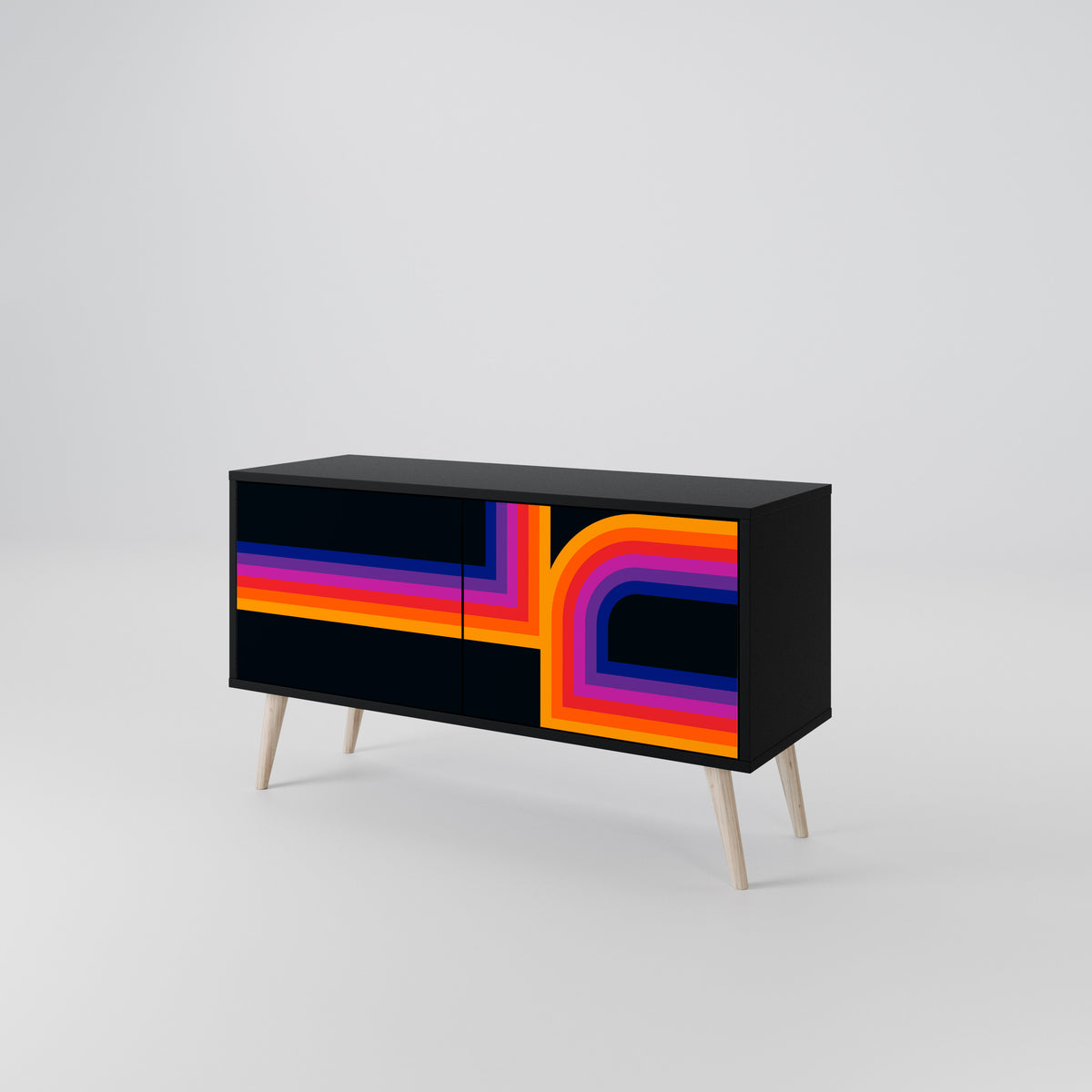 BLINDED BY THE LIGHTS Mueble de TV Compacto de 2 puertas