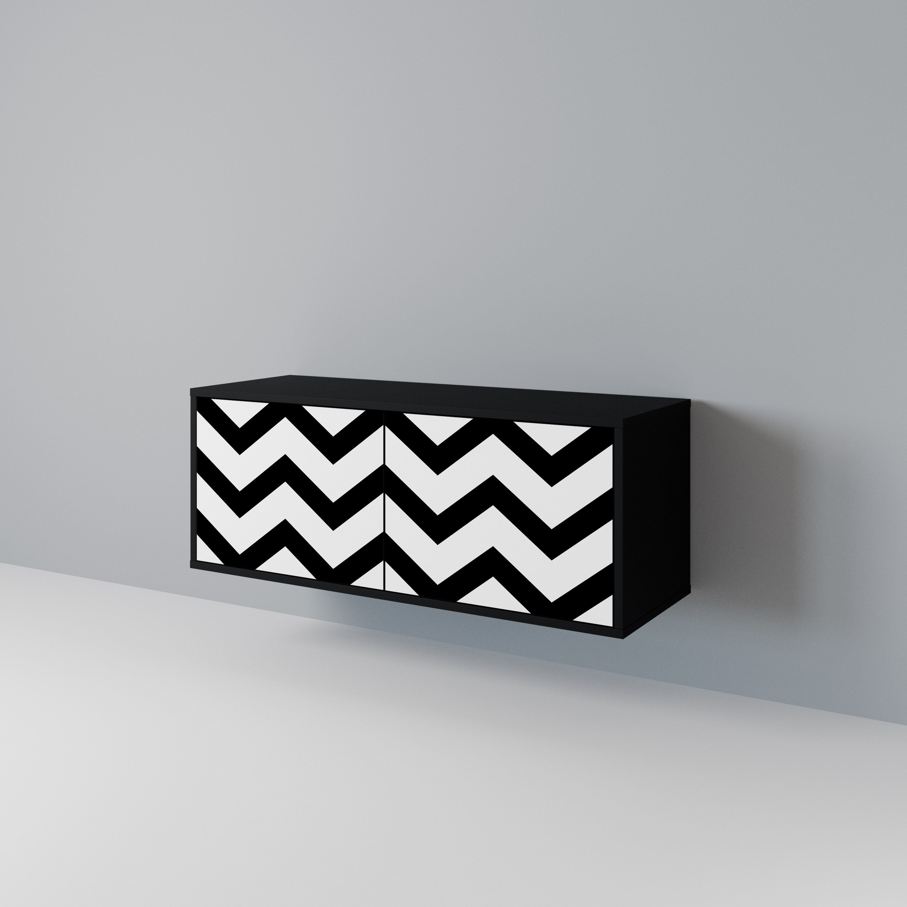 CLASSIC ZIG ZAG Mueble de TV Compacto de 2 puertas