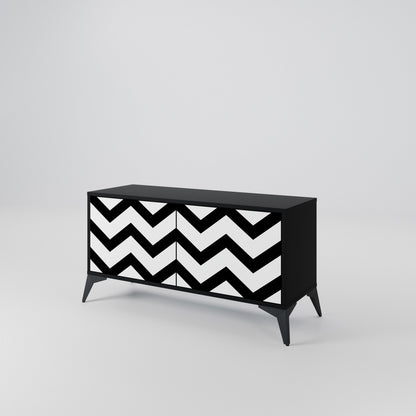CLASSIC ZIG ZAG Mueble de TV Compacto de 2 puertas
