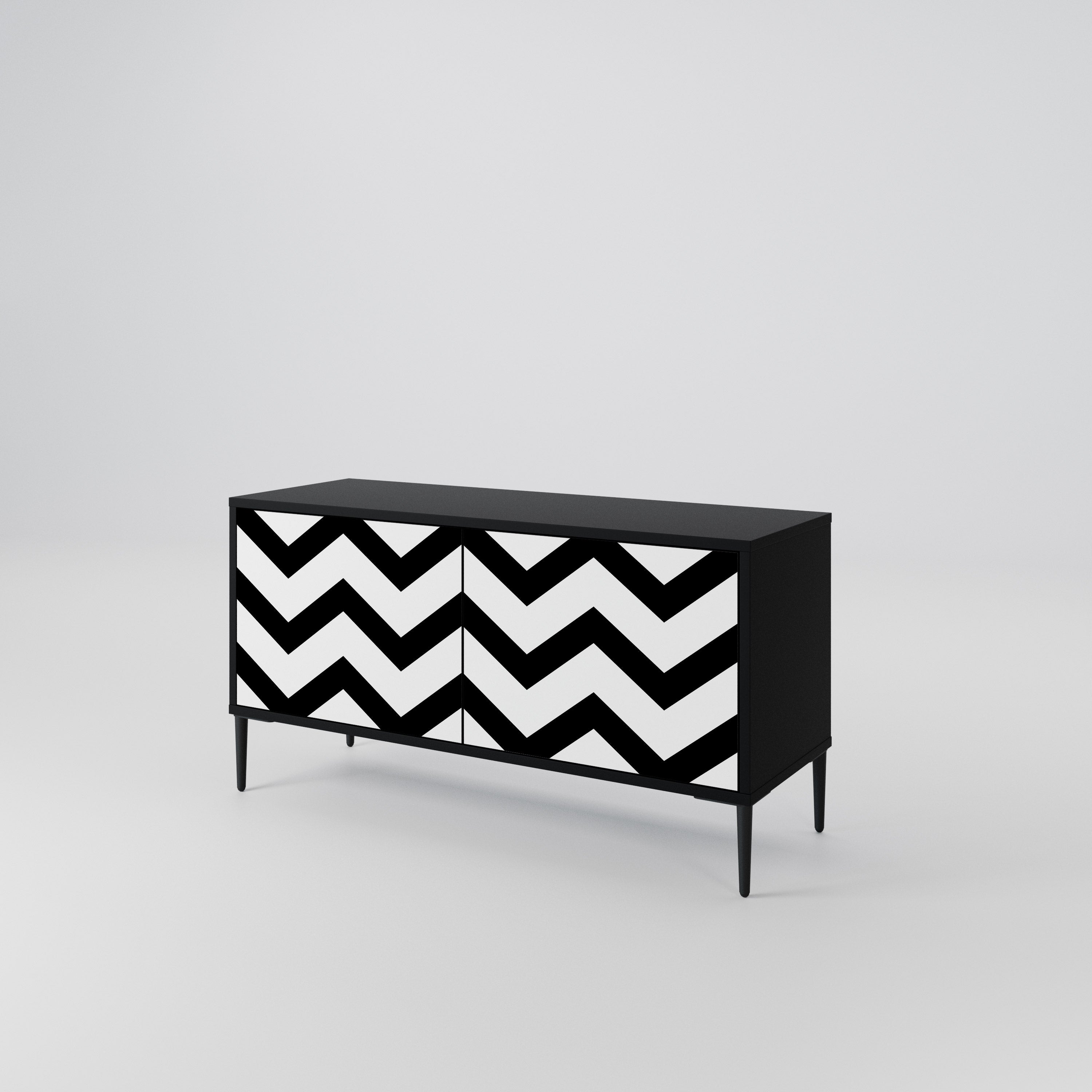 CLASSIC ZIG ZAG Mueble de TV Compacto de 2 puertas