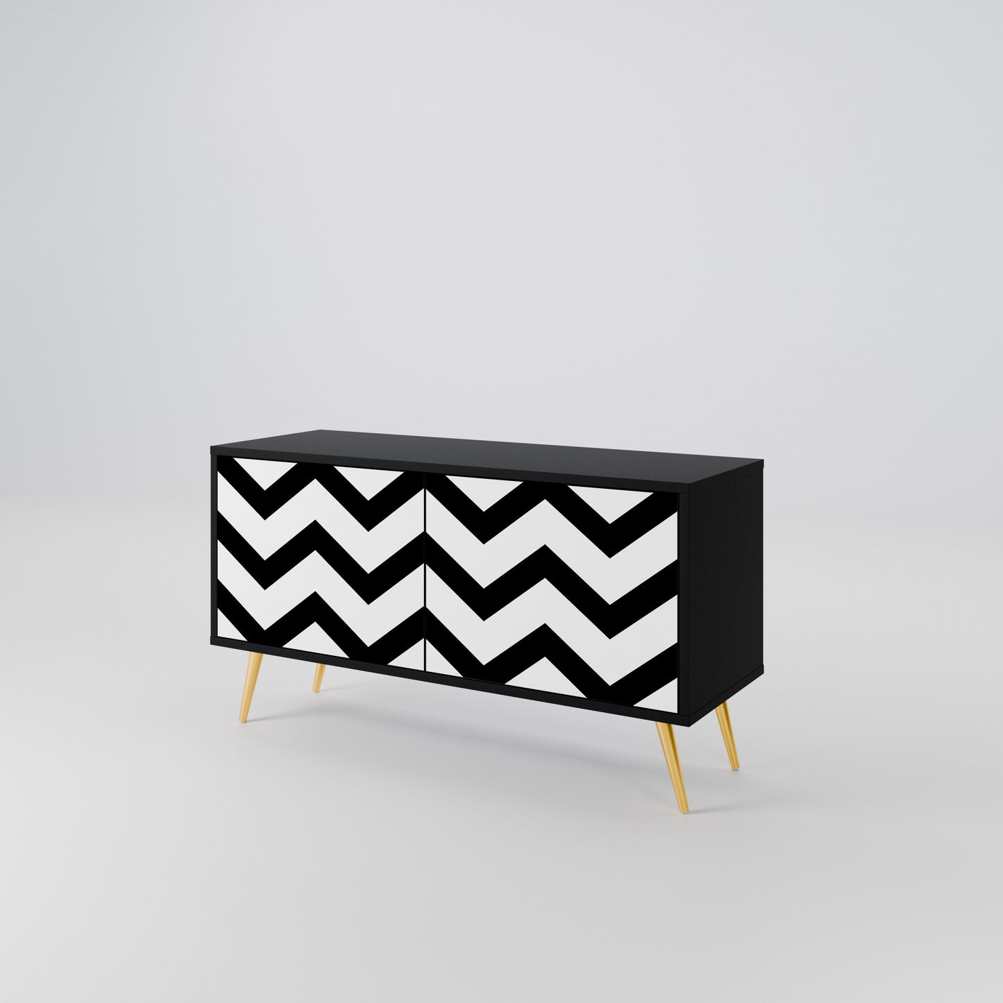CLASSIC ZIG ZAG Mueble de TV Compacto de 2 puertas