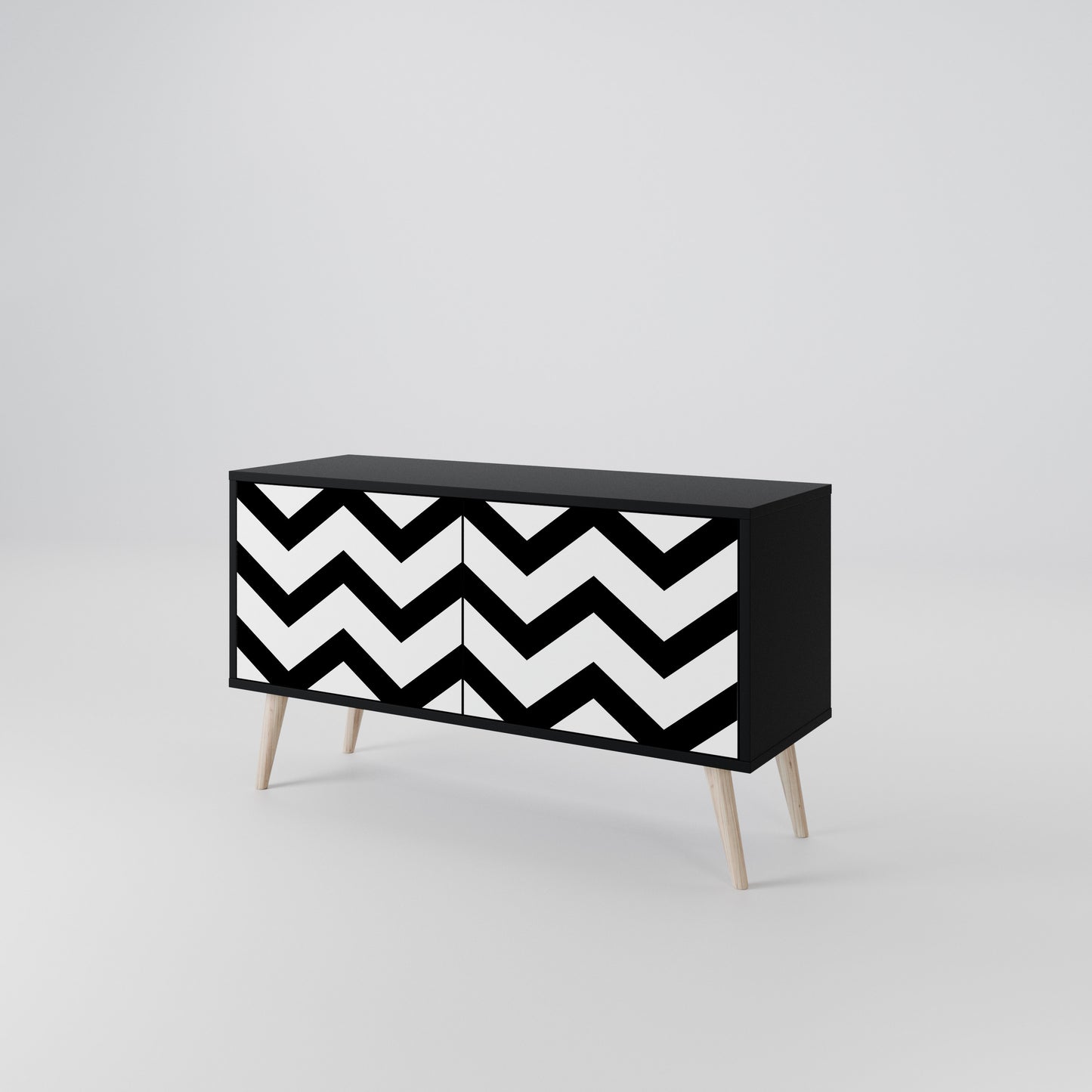 CLASSIC ZIG ZAG Mueble de TV Compacto de 2 puertas