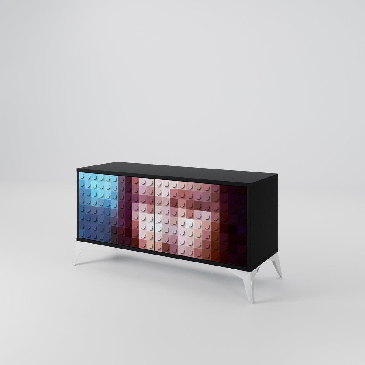 CONSTRUCTIVE ART Mueble de TV Compacto de 2 puertas