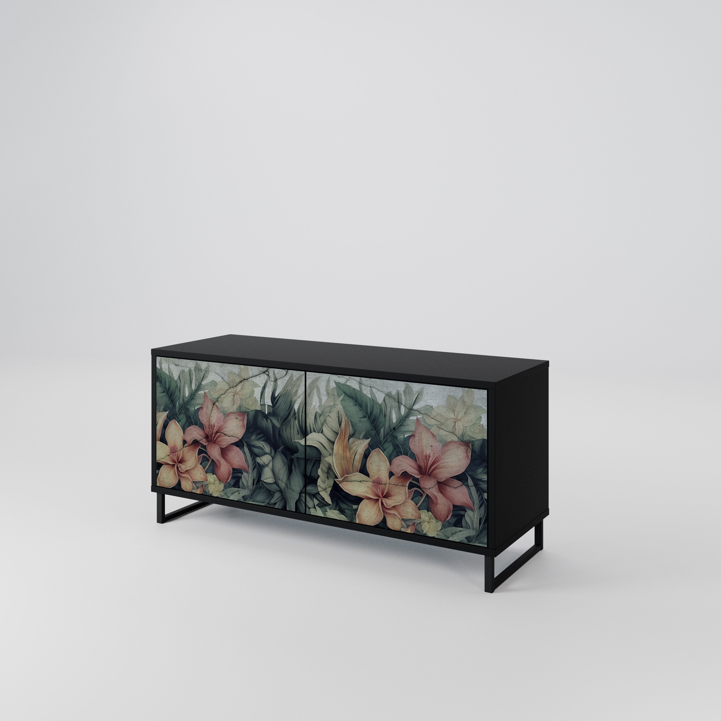 HEAVENLY BLOOM Mueble de TV Compacto de 2 puertas