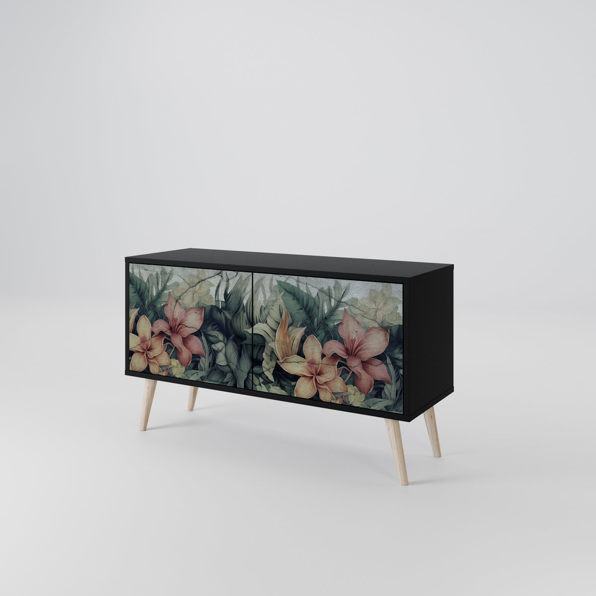 HEAVENLY BLOOM Mueble de TV Compacto de 2 puertas