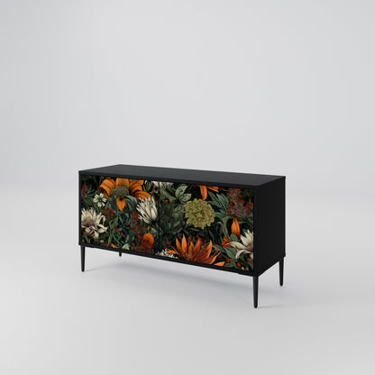 MIDNIGHT SPROUT Mueble de TV Compacto de 2 puertas