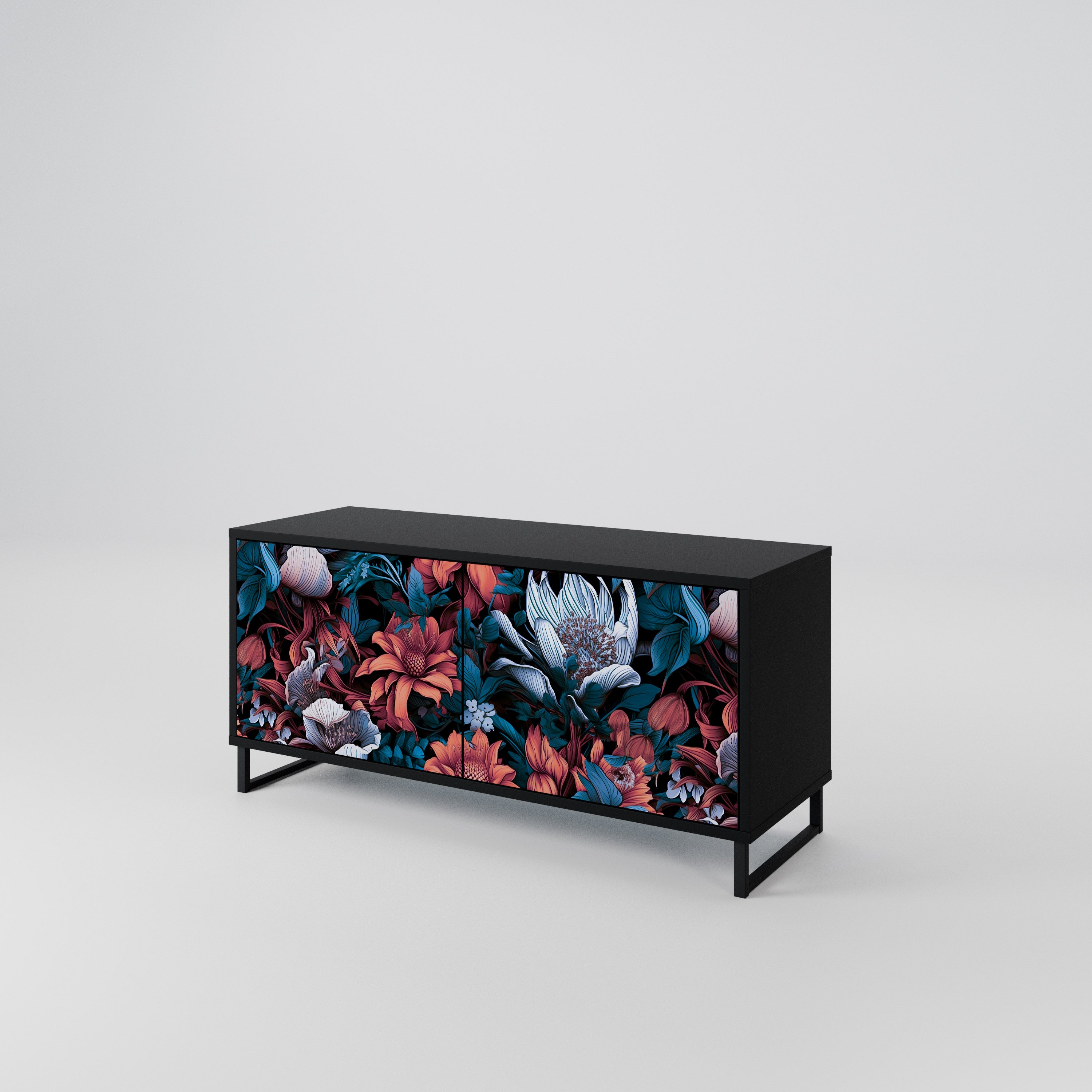 ETHEREAL BLOSSOMS Mueble de TV Compacto de 2 puertas