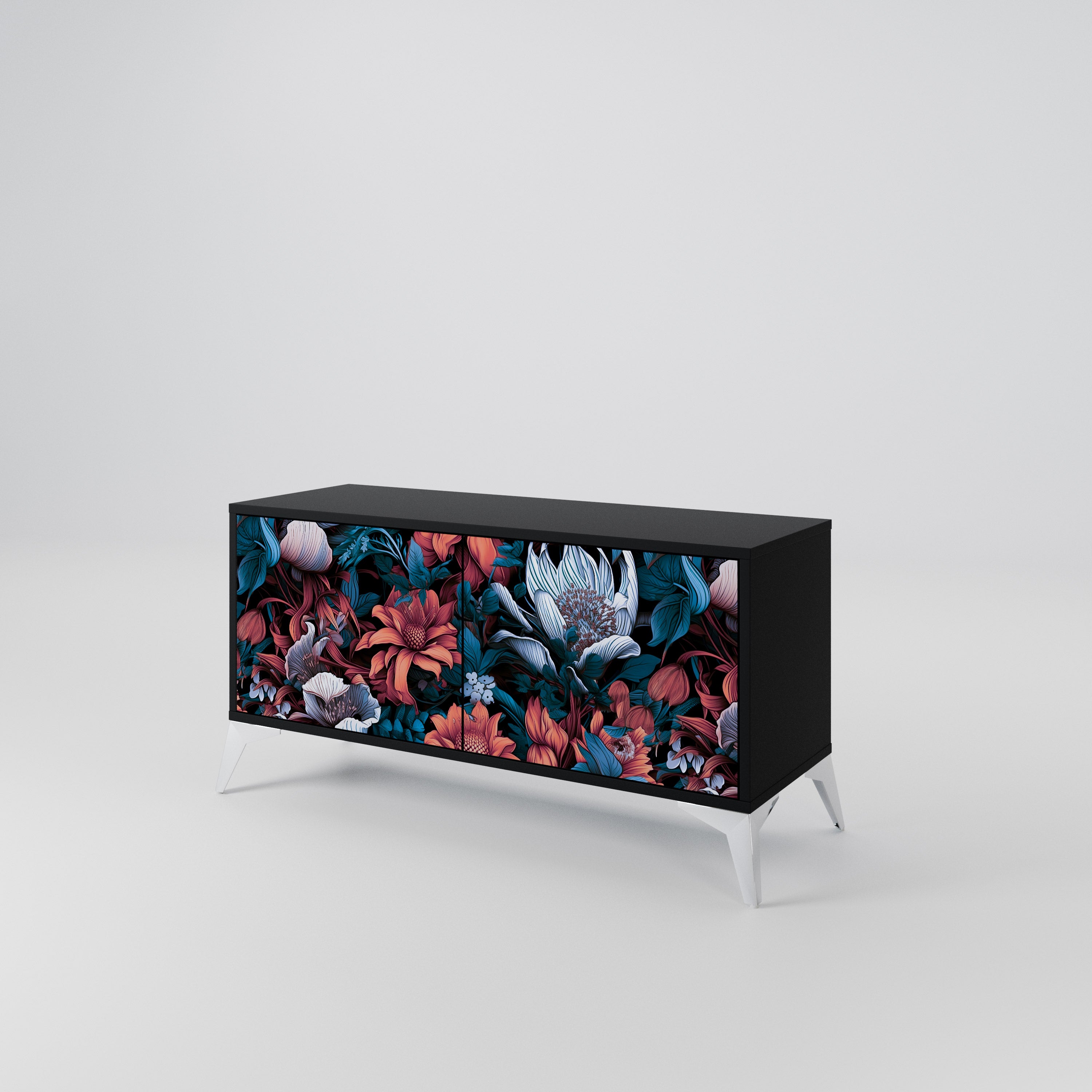 ETHEREAL BLOSSOMS Mueble de TV Compacto de 2 puertas