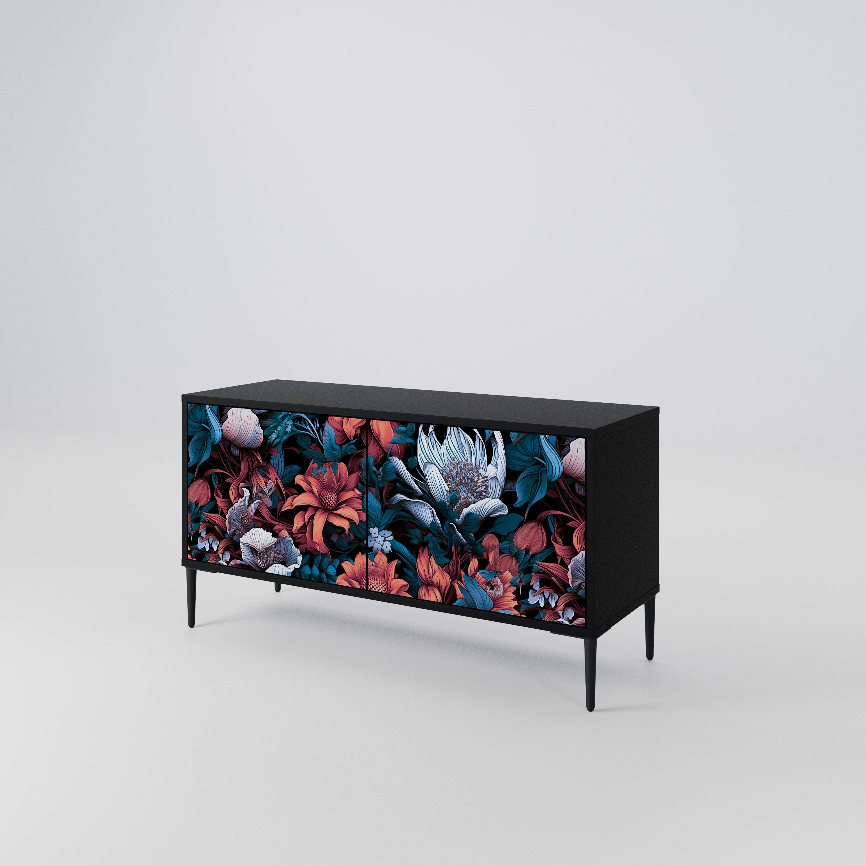 ETHEREAL BLOSSOMS Mueble de TV Compacto de 2 puertas