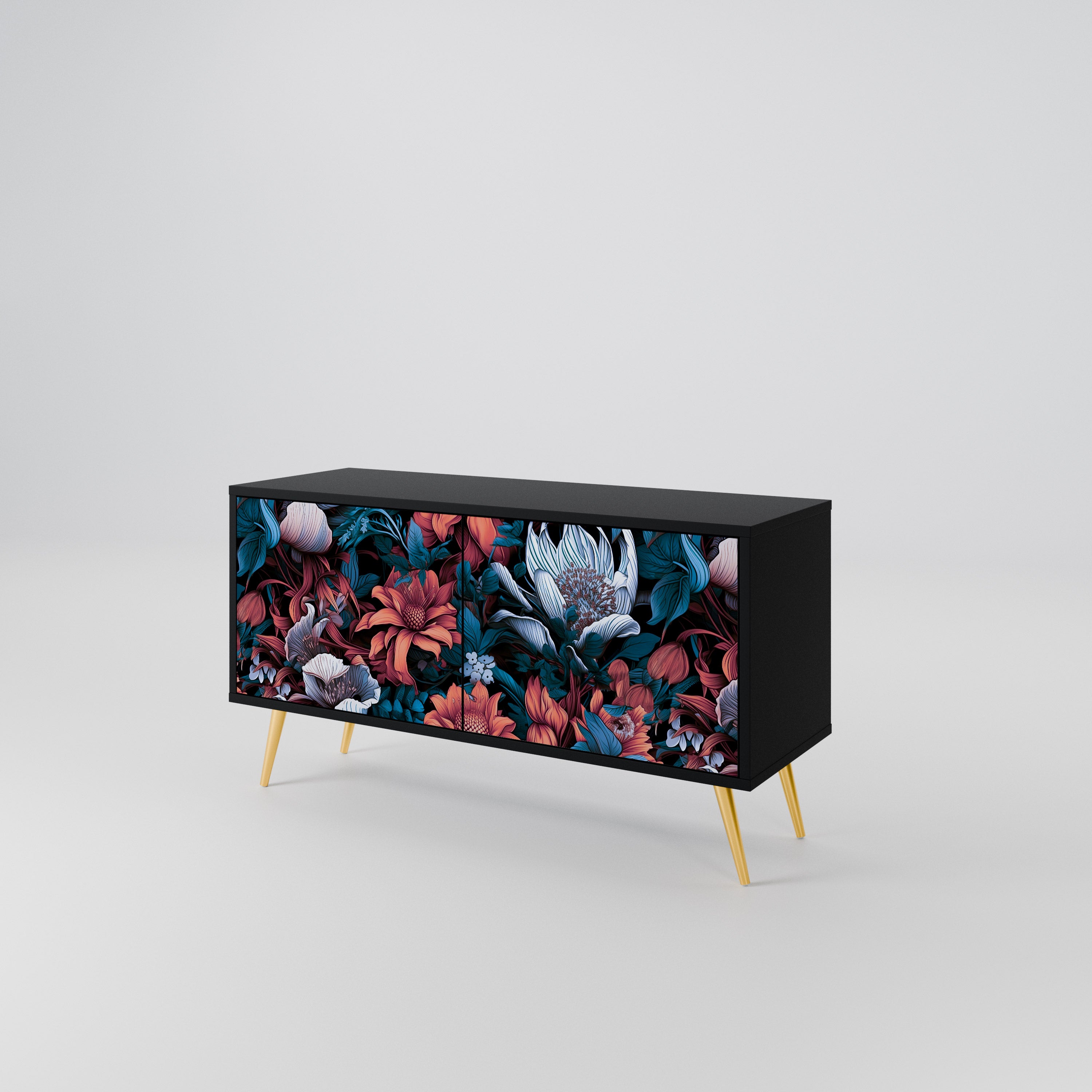 ETHEREAL BLOSSOMS Mueble de TV Compacto de 2 puertas