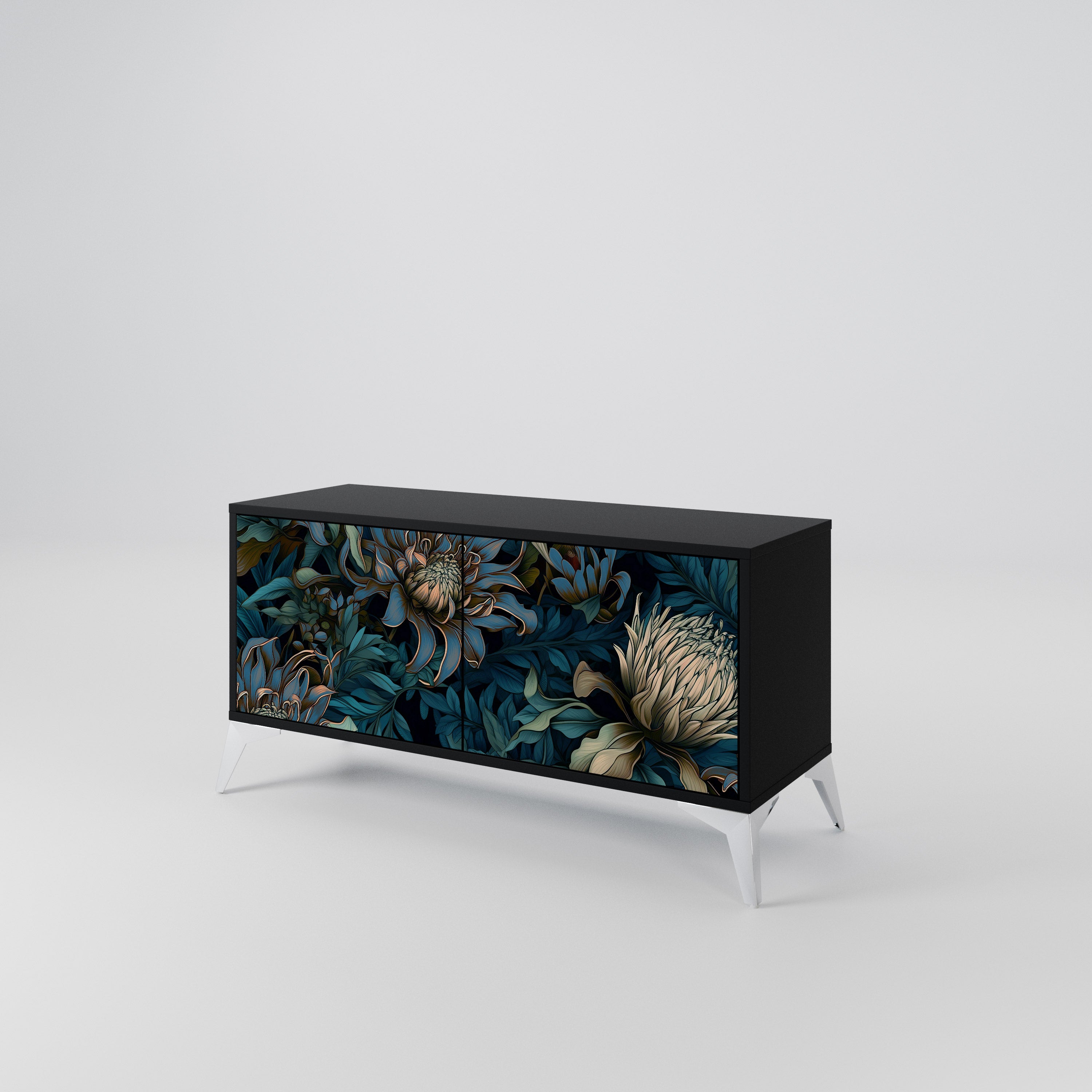 TWILIGHT BLOOM Mueble de TV Compacto de 2 puertas