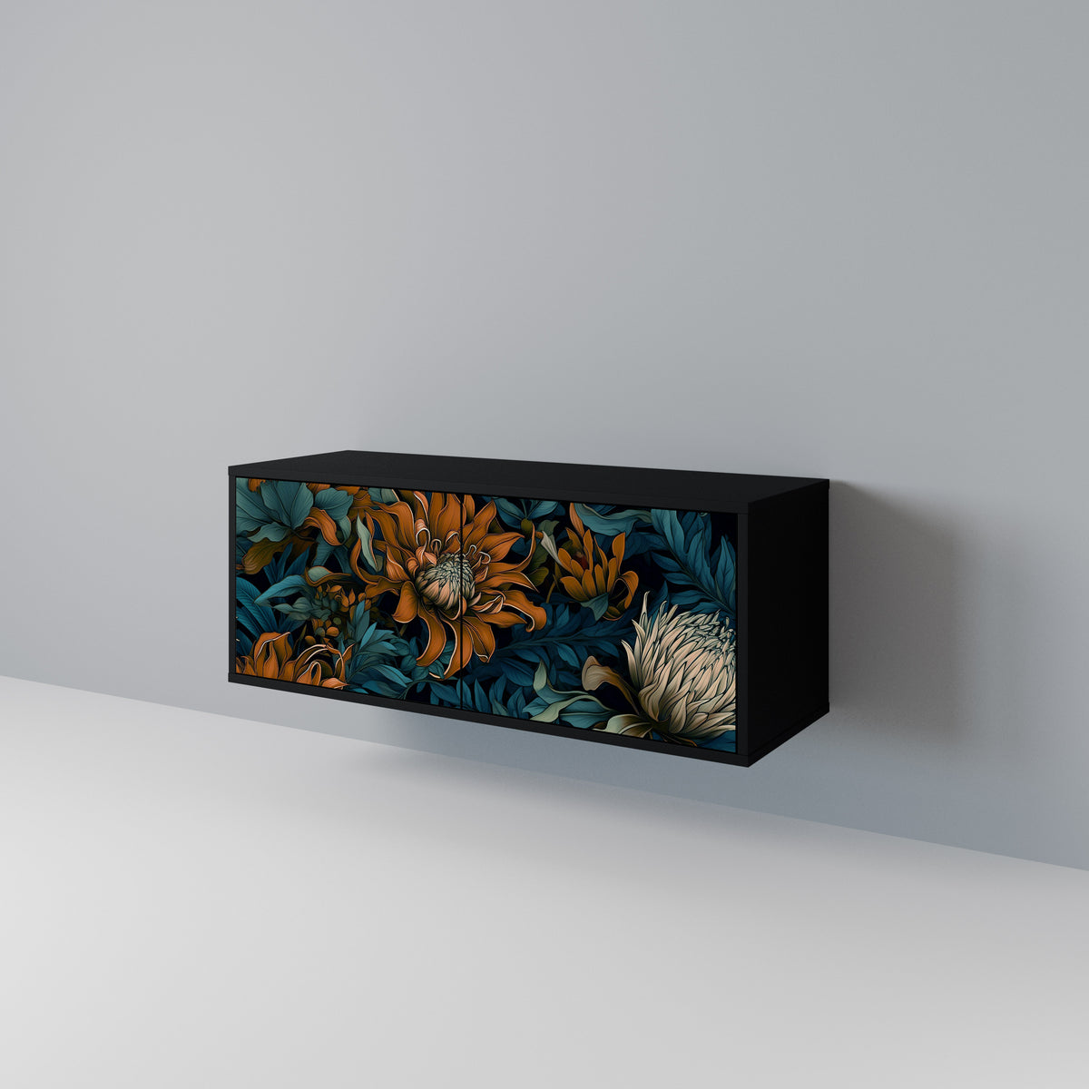 MORNING BLOOM Mueble de TV Compacto de 2 puertas