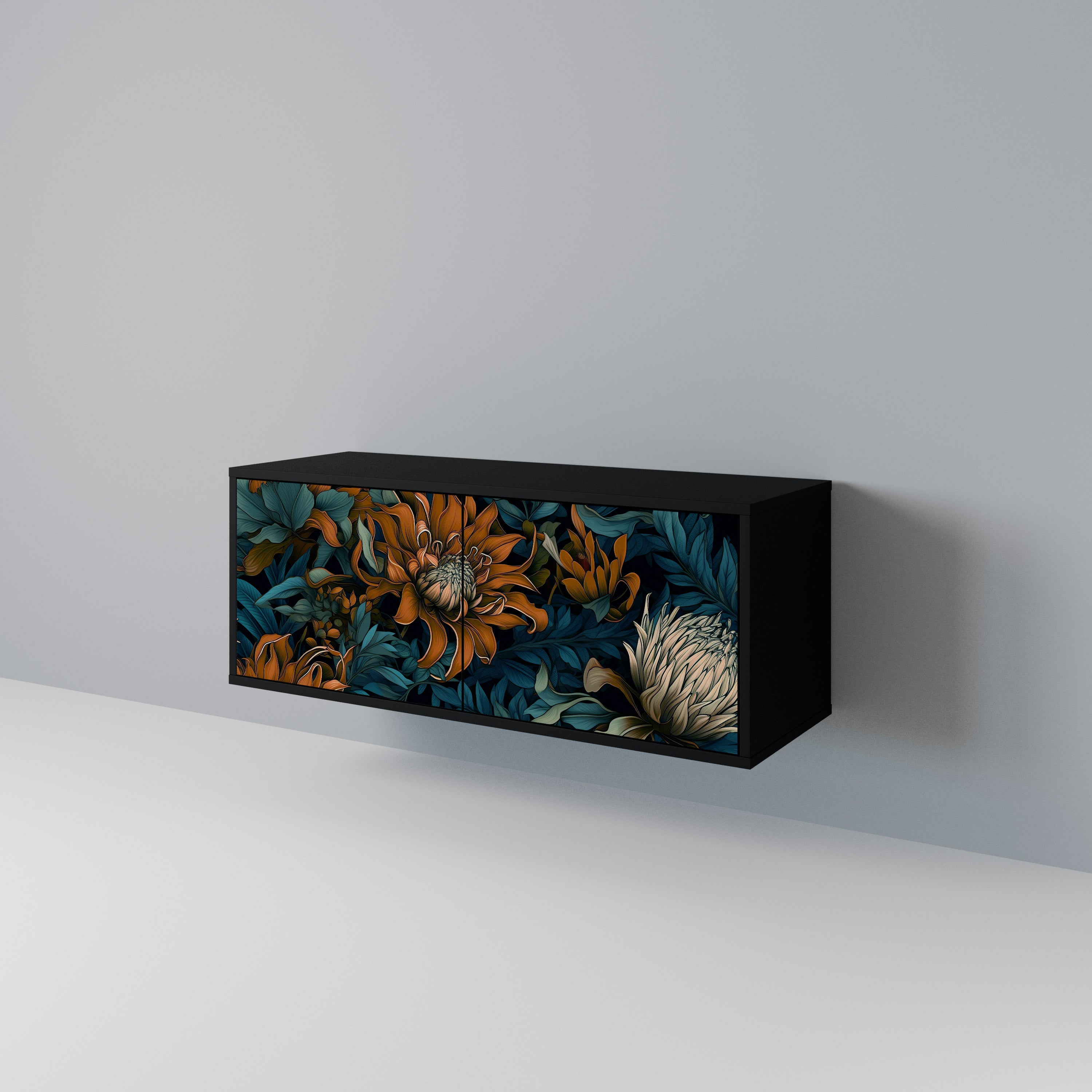 MORNING BLOOM Mueble de TV Compacto de 2 puertas