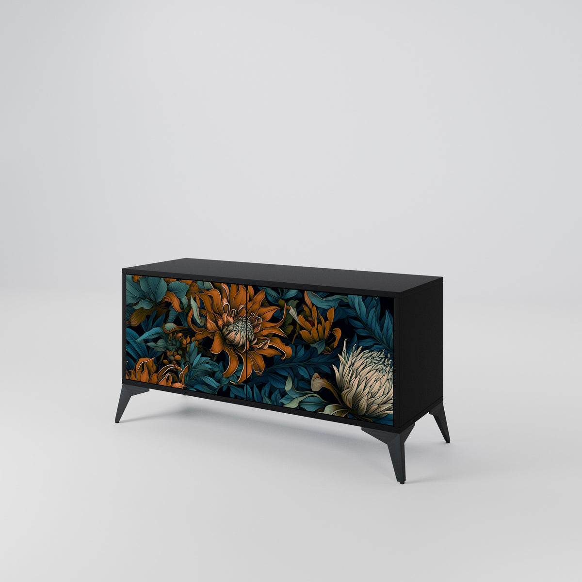 MORNING BLOOM Mueble de TV Compacto de 2 puertas
