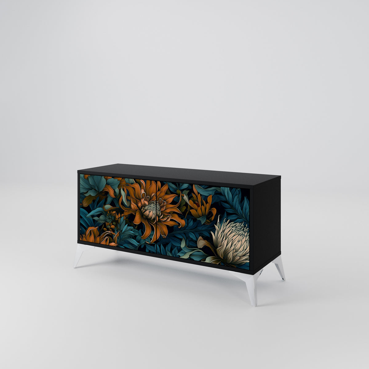 MORNING BLOOM Mueble de TV Compacto de 2 puertas