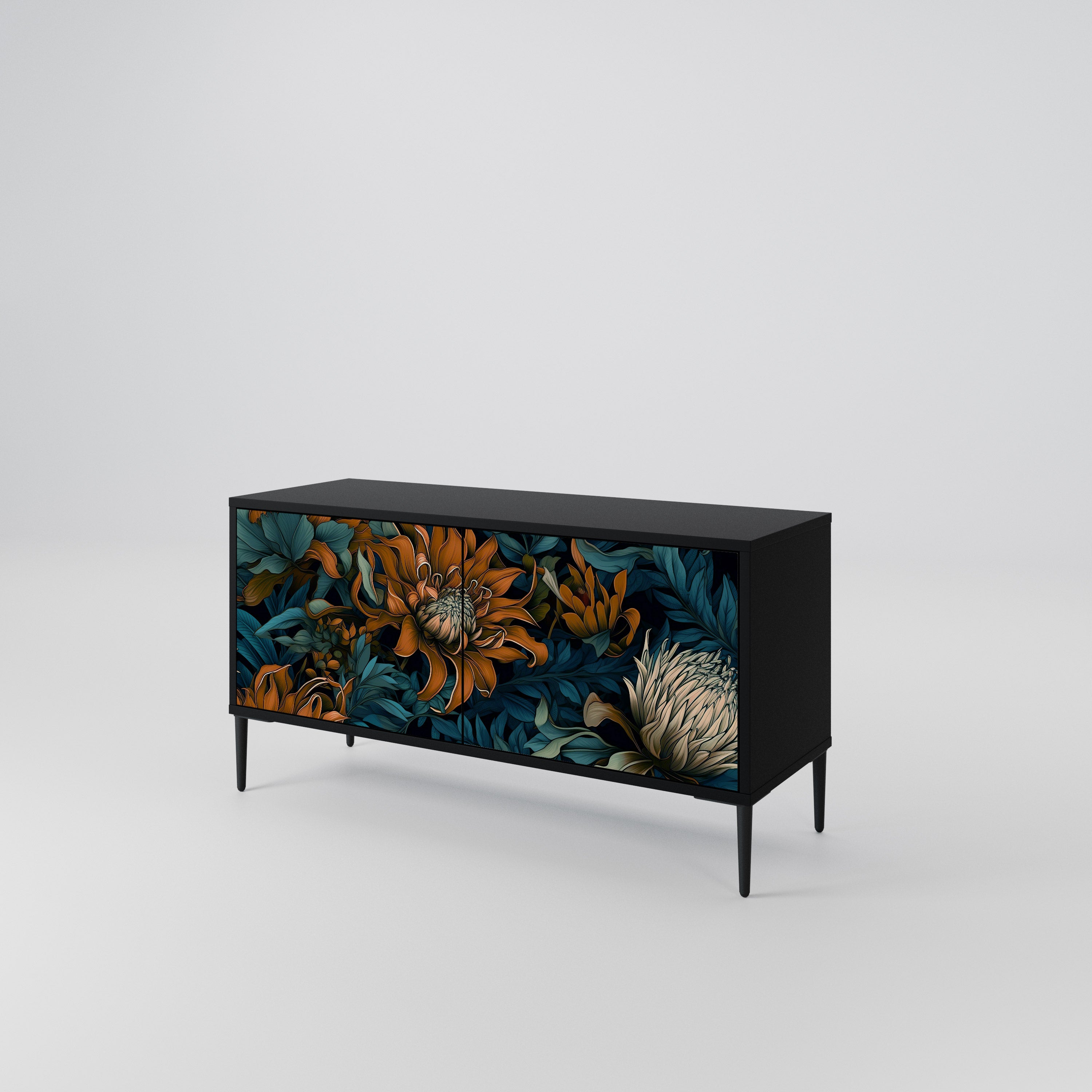 MORNING BLOOM Mueble de TV Compacto de 2 puertas