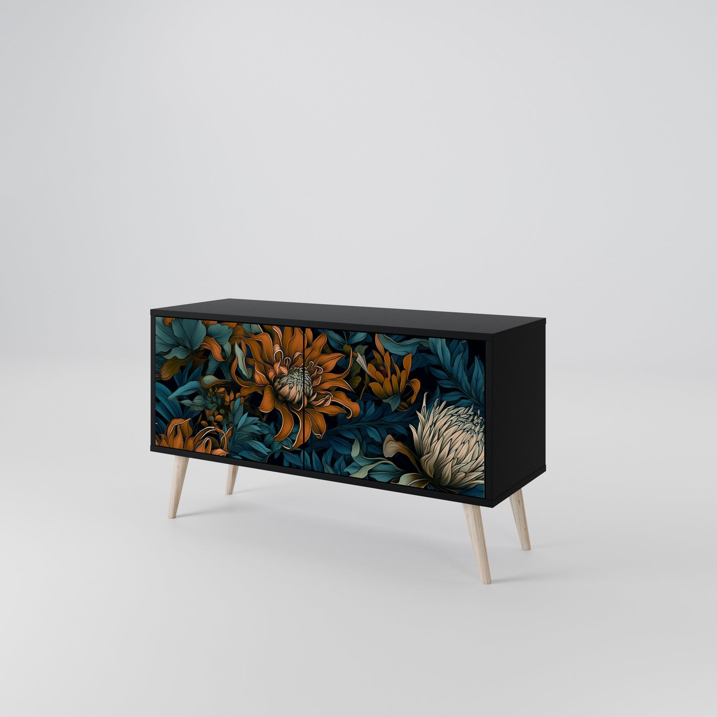 MORNING BLOOM Mueble de TV Compacto de 2 puertas