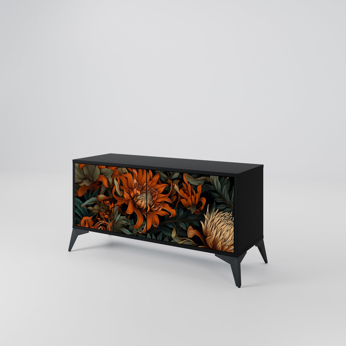 DAWN BLOOM Mueble de TV Compacto de 2 puertas
