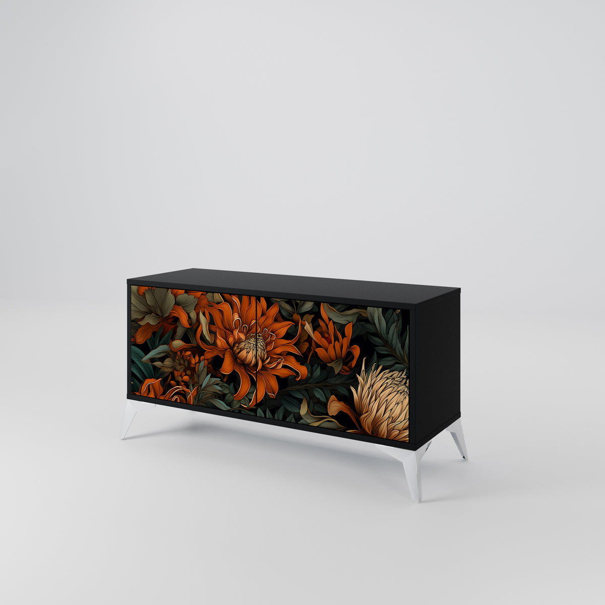 DAWN BLOOM Mueble de TV Compacto de 2 puertas