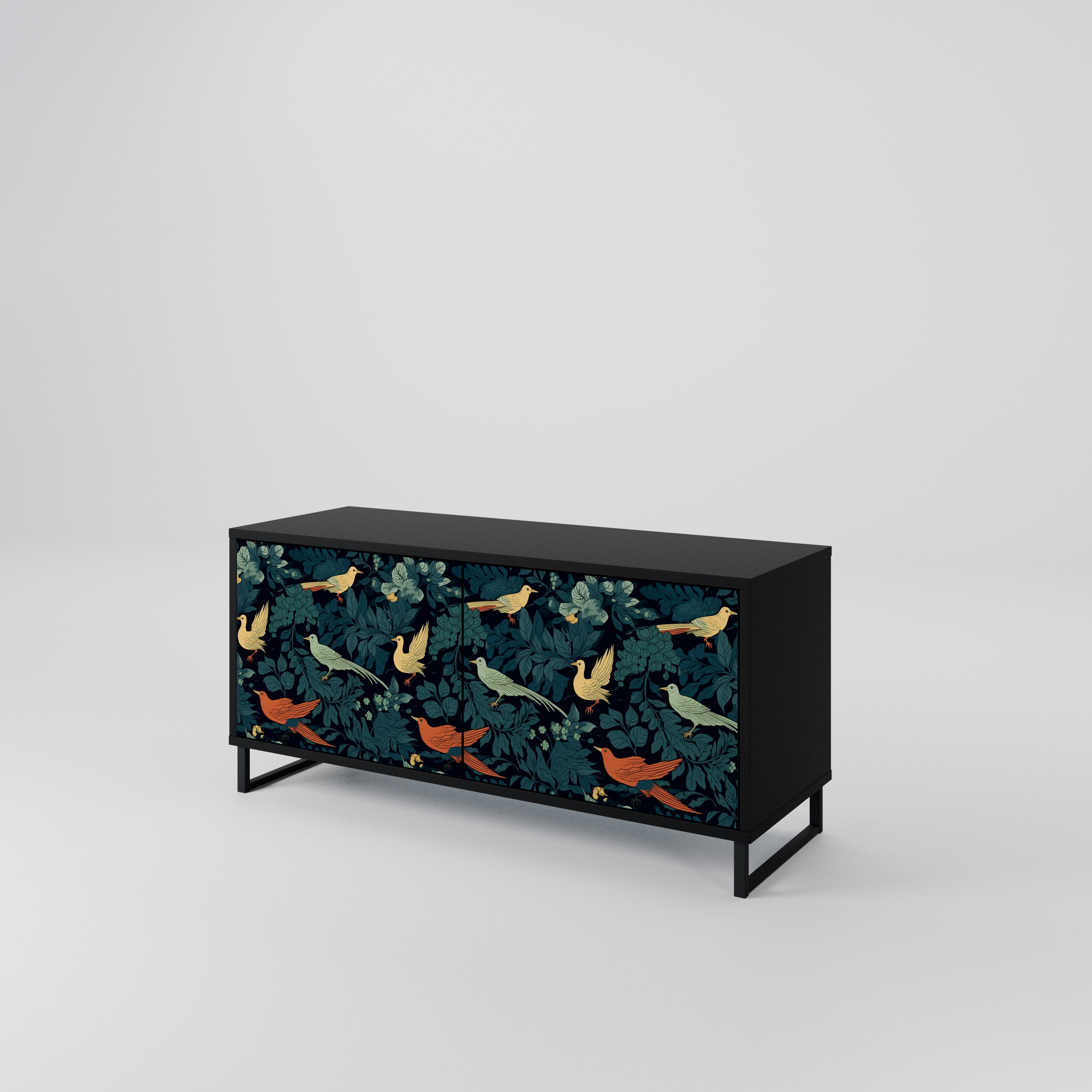 FOWL ORNAMENT Mueble de TV Compacto de 2 puertas