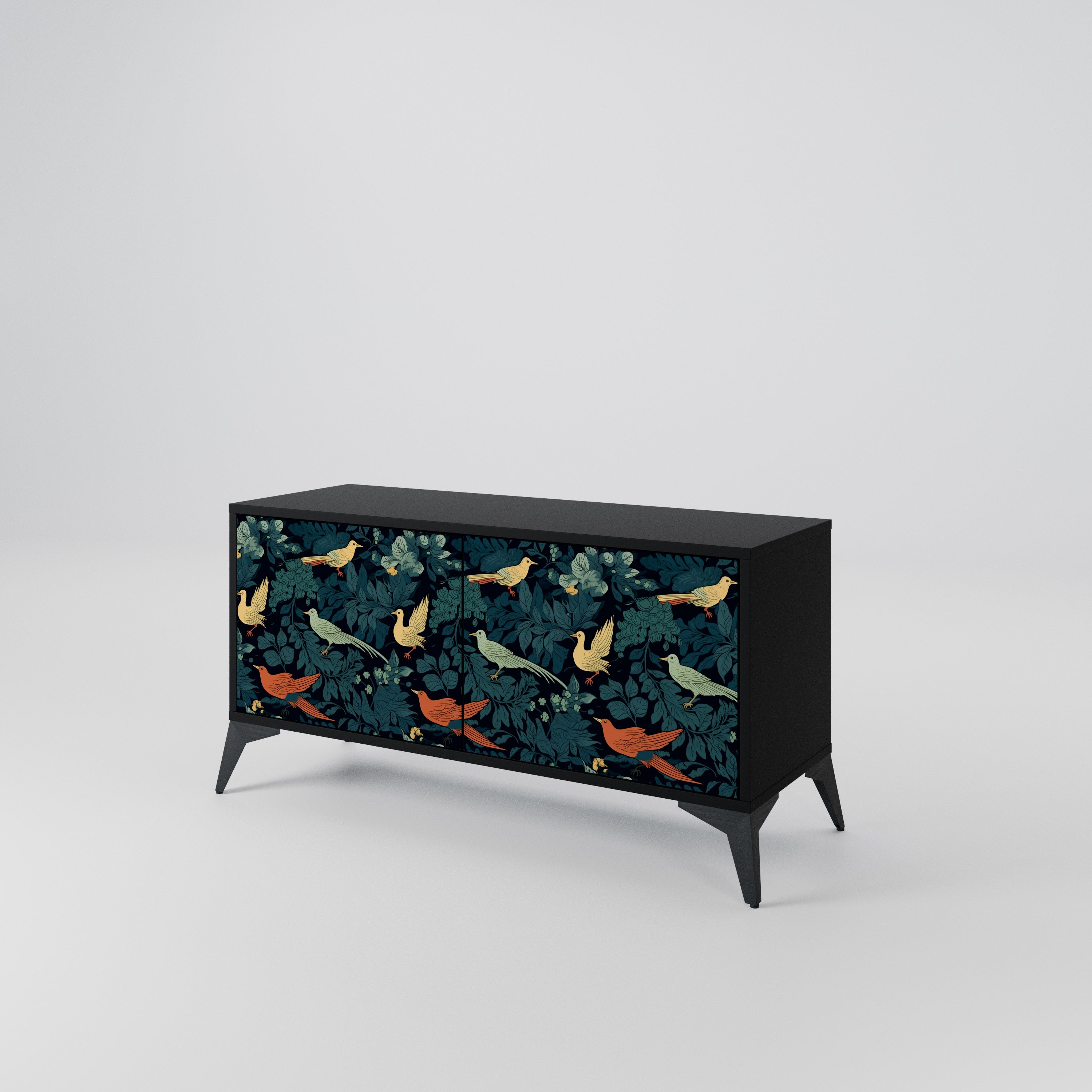 FOWL ORNAMENT Mueble de TV Compacto de 2 puertas