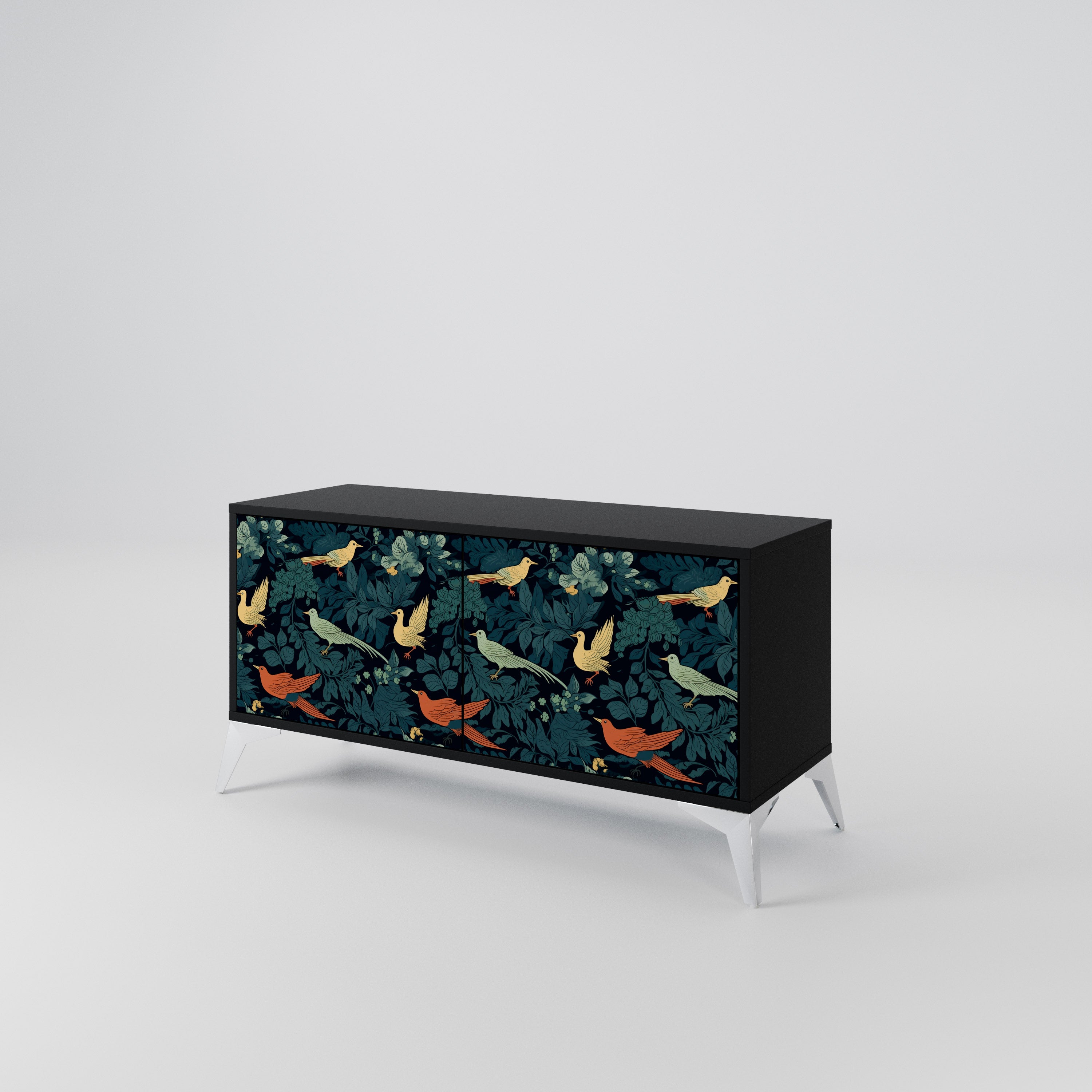FOWL ORNAMENT Mueble de TV Compacto de 2 puertas