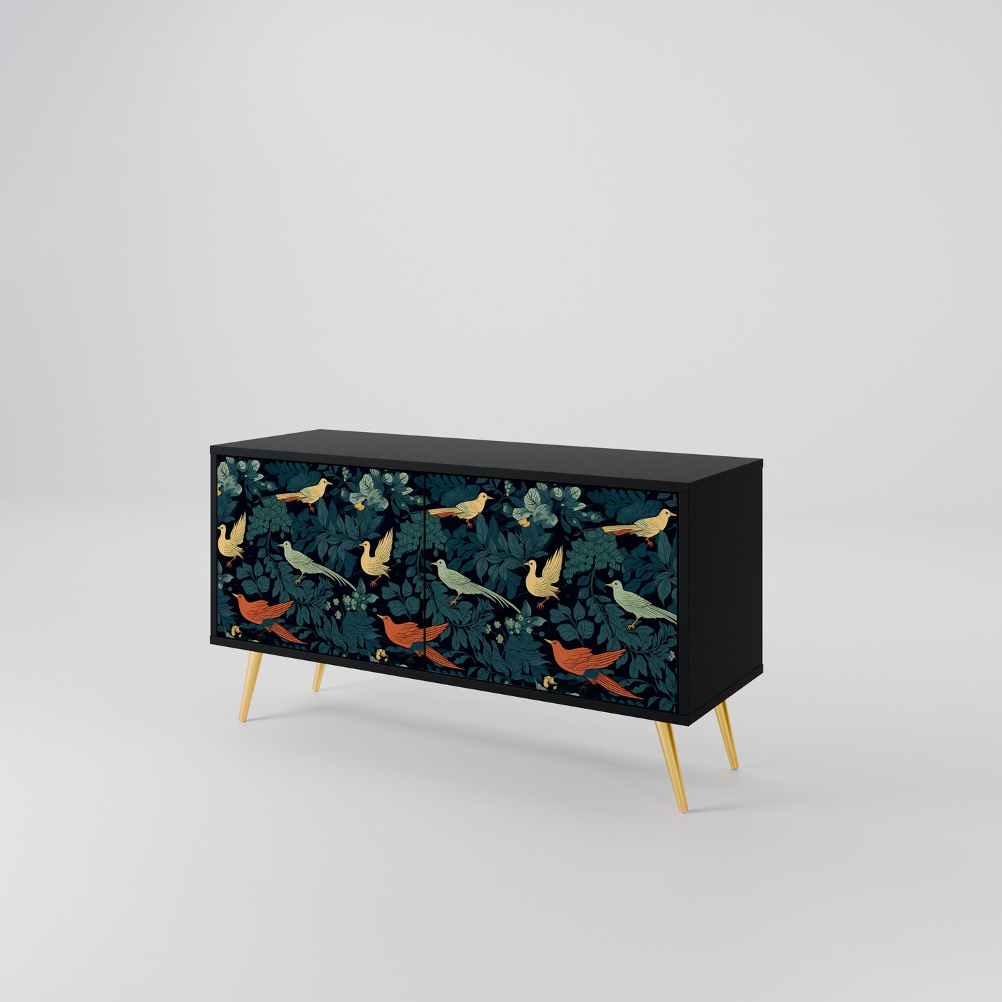 FOWL ORNAMENT Mueble de TV Compacto de 2 puertas