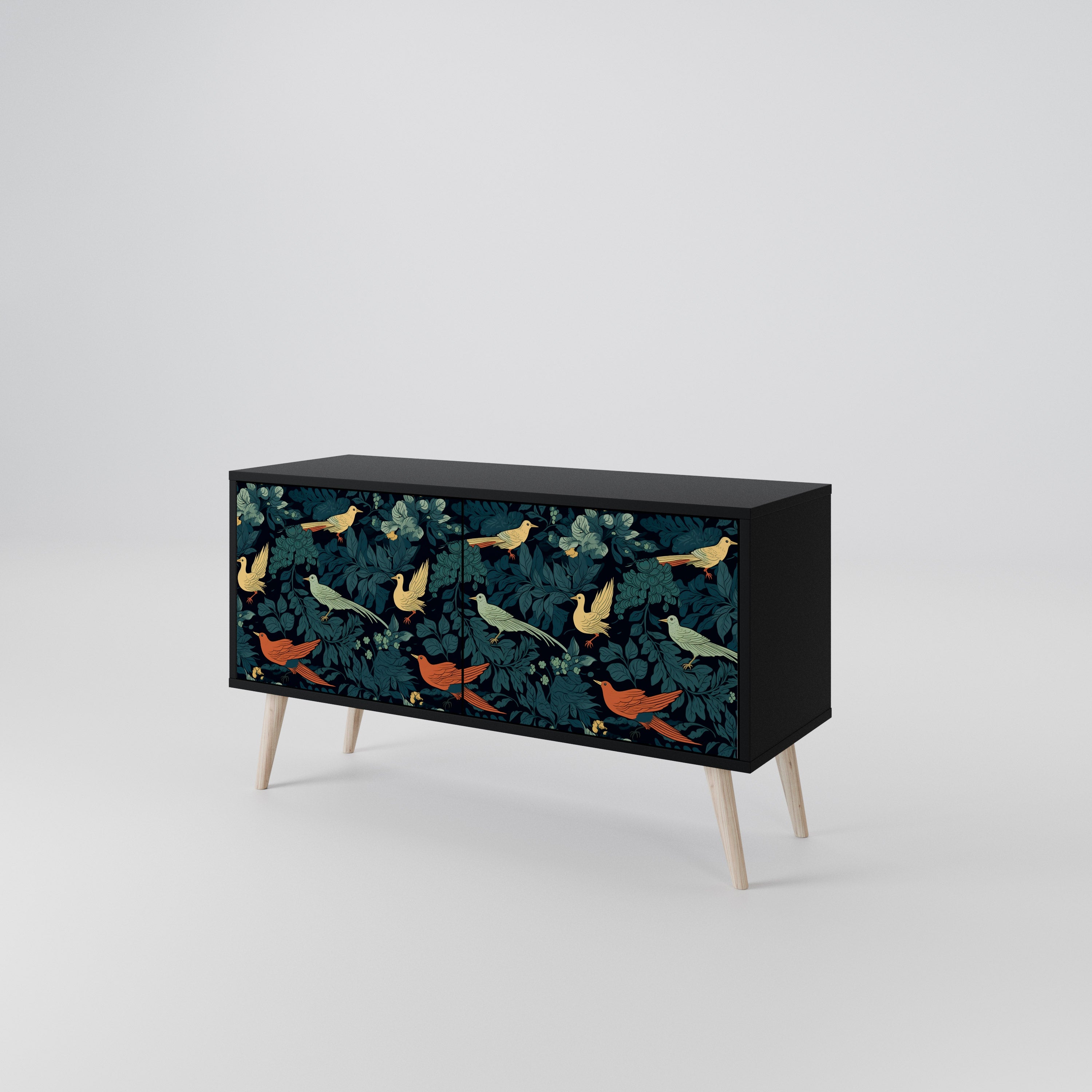 FOWL ORNAMENT Mueble de TV Compacto de 2 puertas