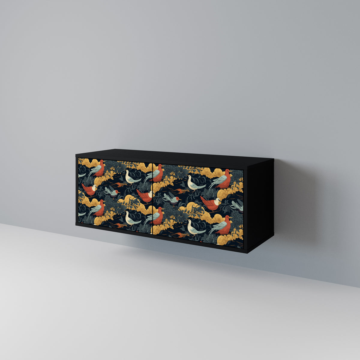 FOWLY DAZE Mueble de TV Compacto de 2 puertas