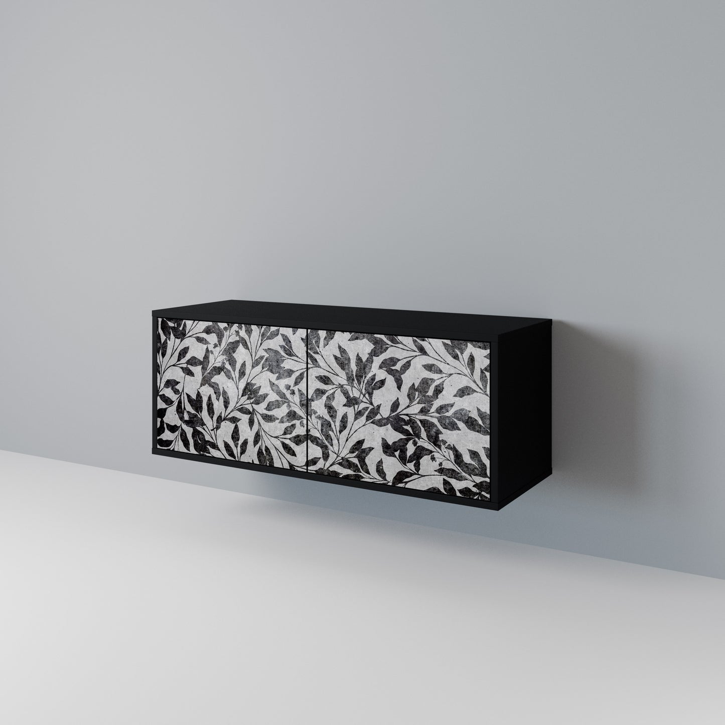 CHARCOAL SPROUT Mueble de TV Compacto de 2 puertas